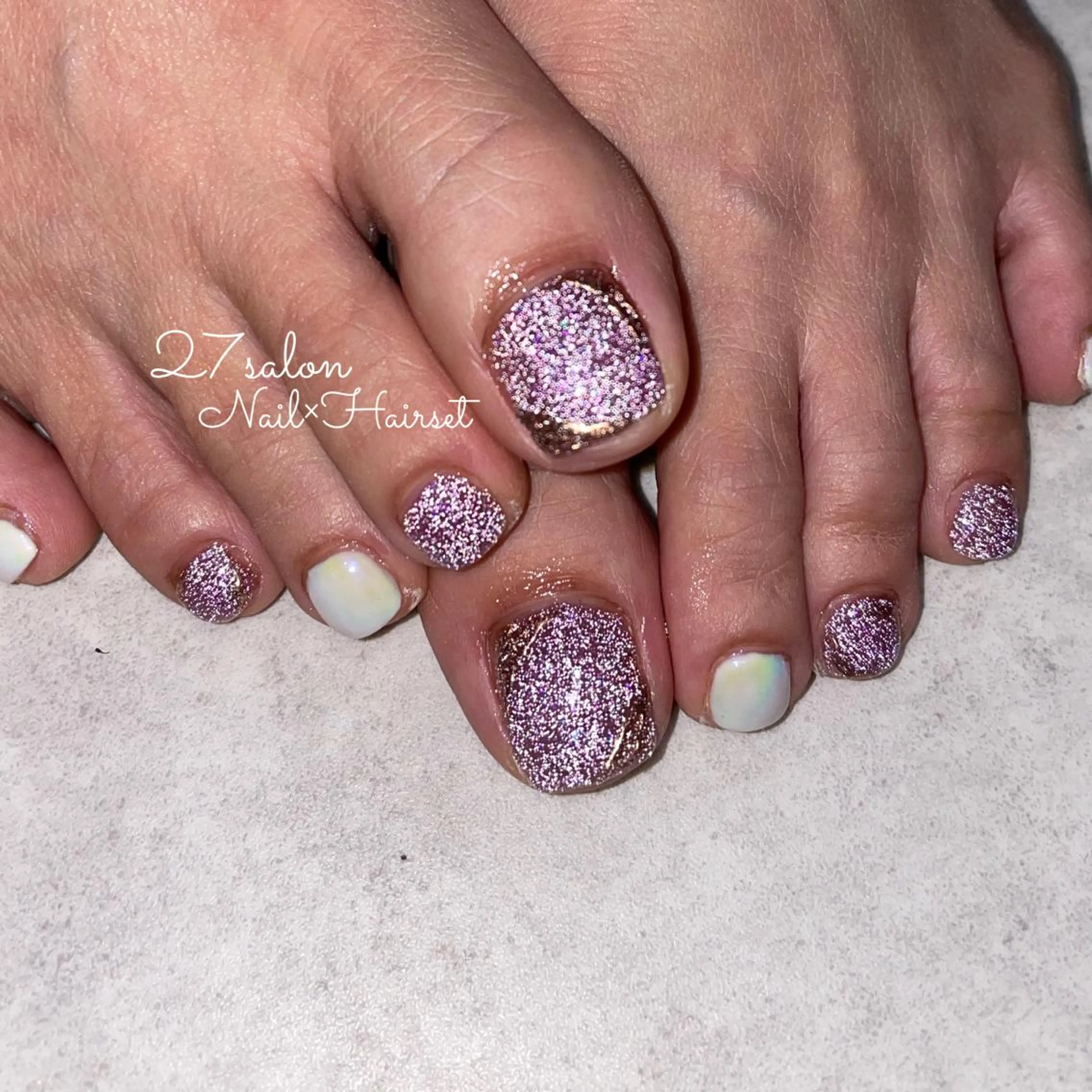 ネイル フラッシュネイル フットネイル 27salon yuinaのネイルデザイン