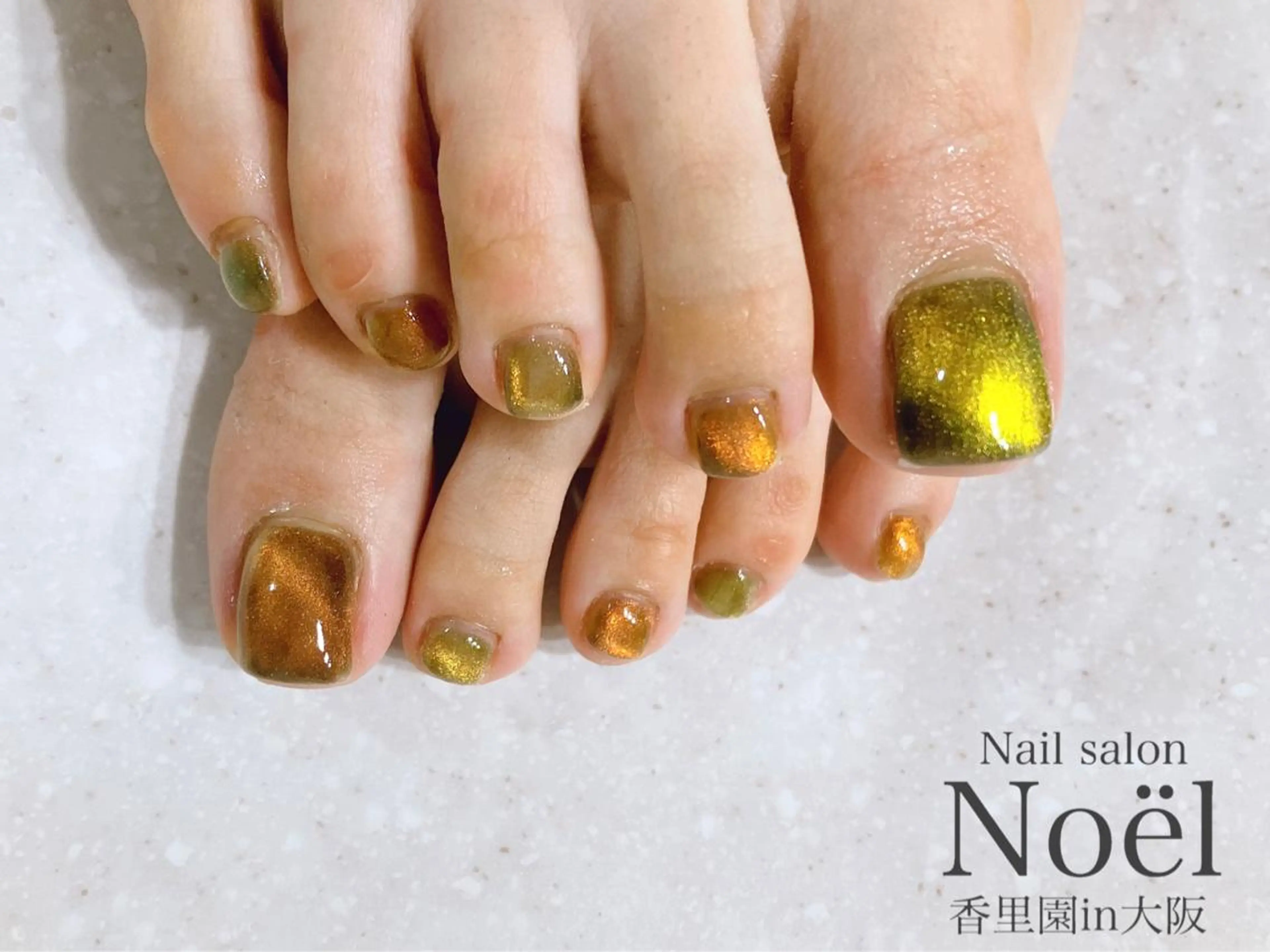 ネイル フットネイル マグネットネイル Nailsalon Noël所属・Nailsalon ＆Noelのネイルデザイン