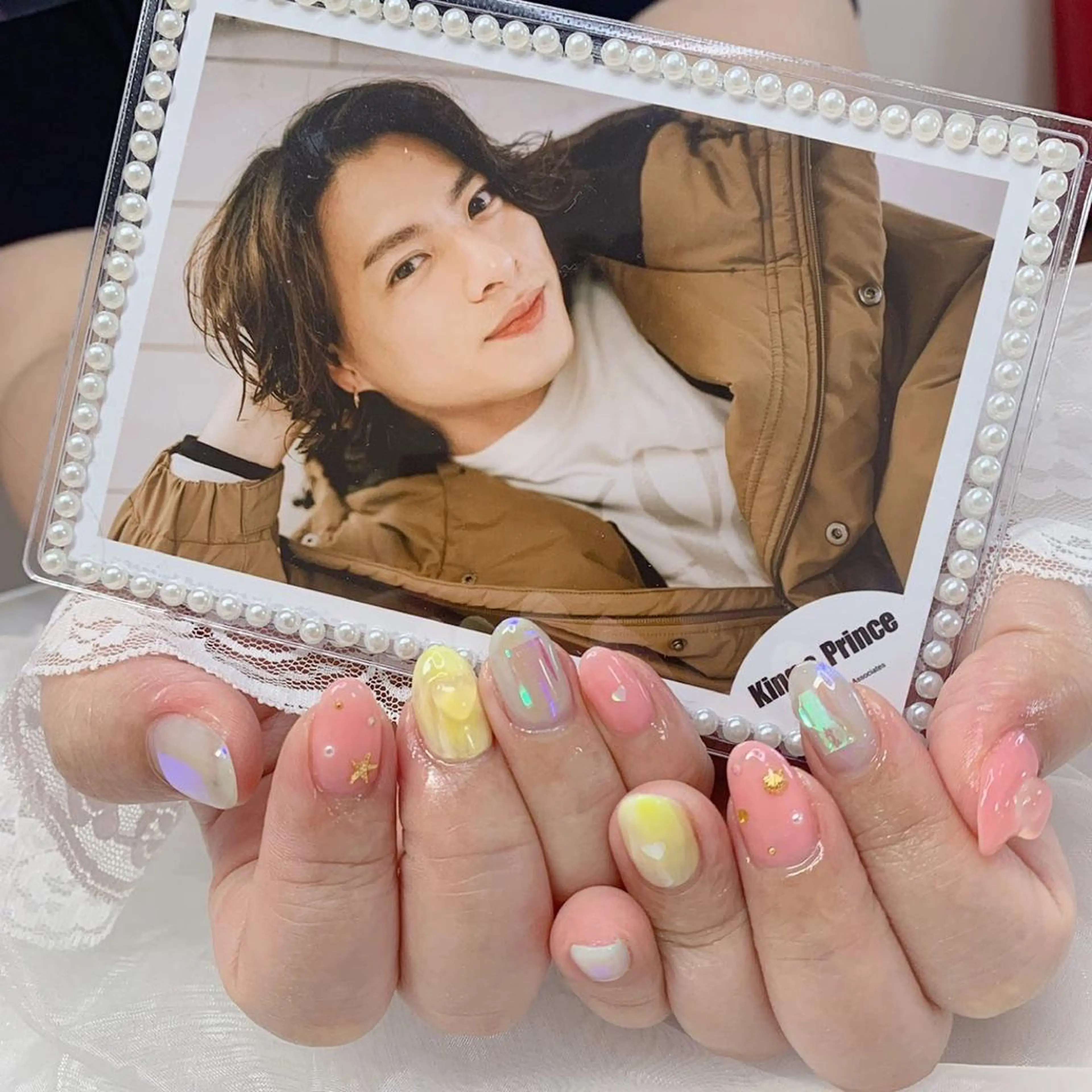 ネイル ハート UVネイル ハンドネイル La neige* yuki 🥯🍑のネイルデザイン