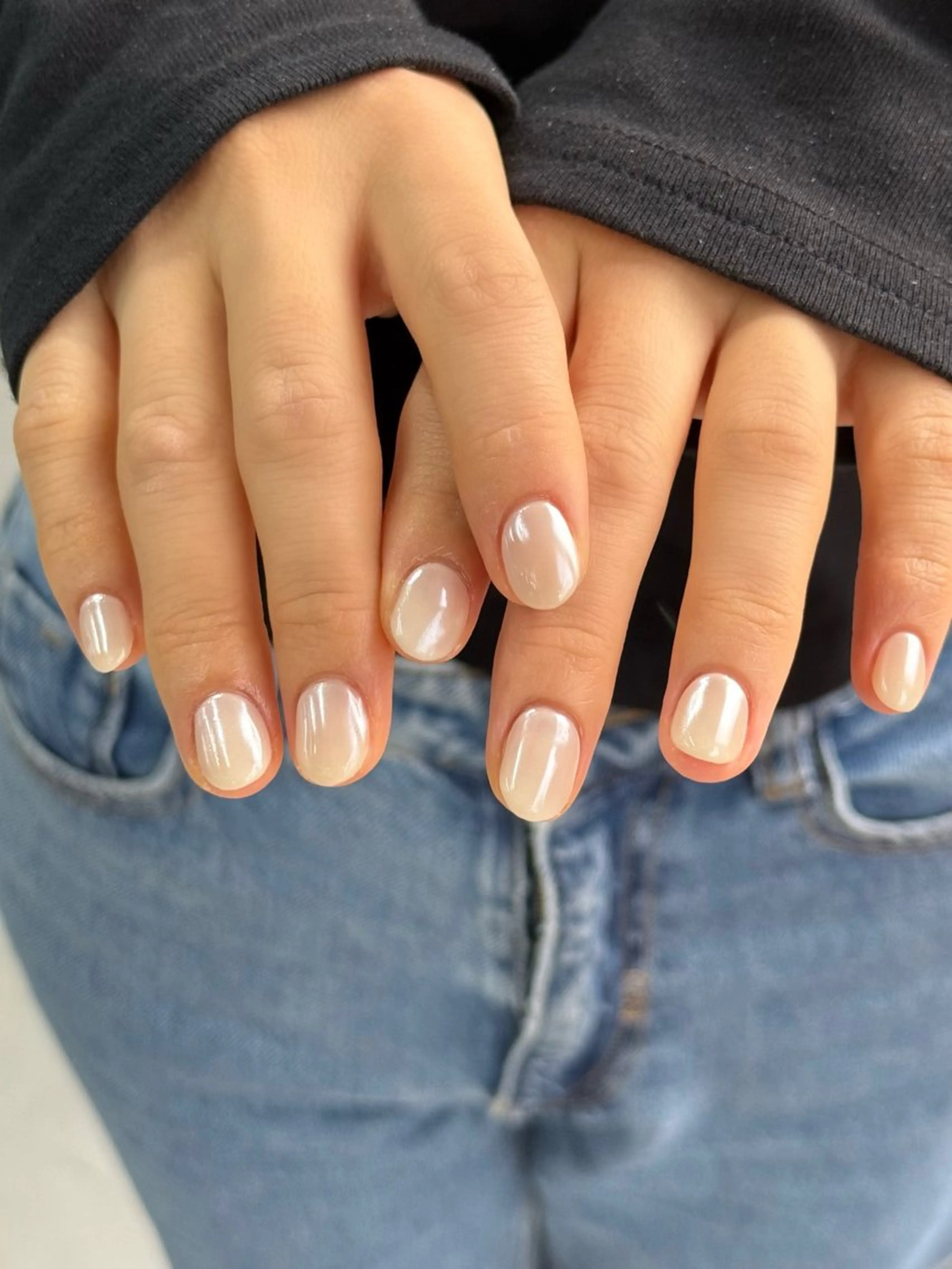 ネイル オフィスネイル ホワイト ハンドネイル MISATO ネイリスト福岡/薬院のネイルデザイン