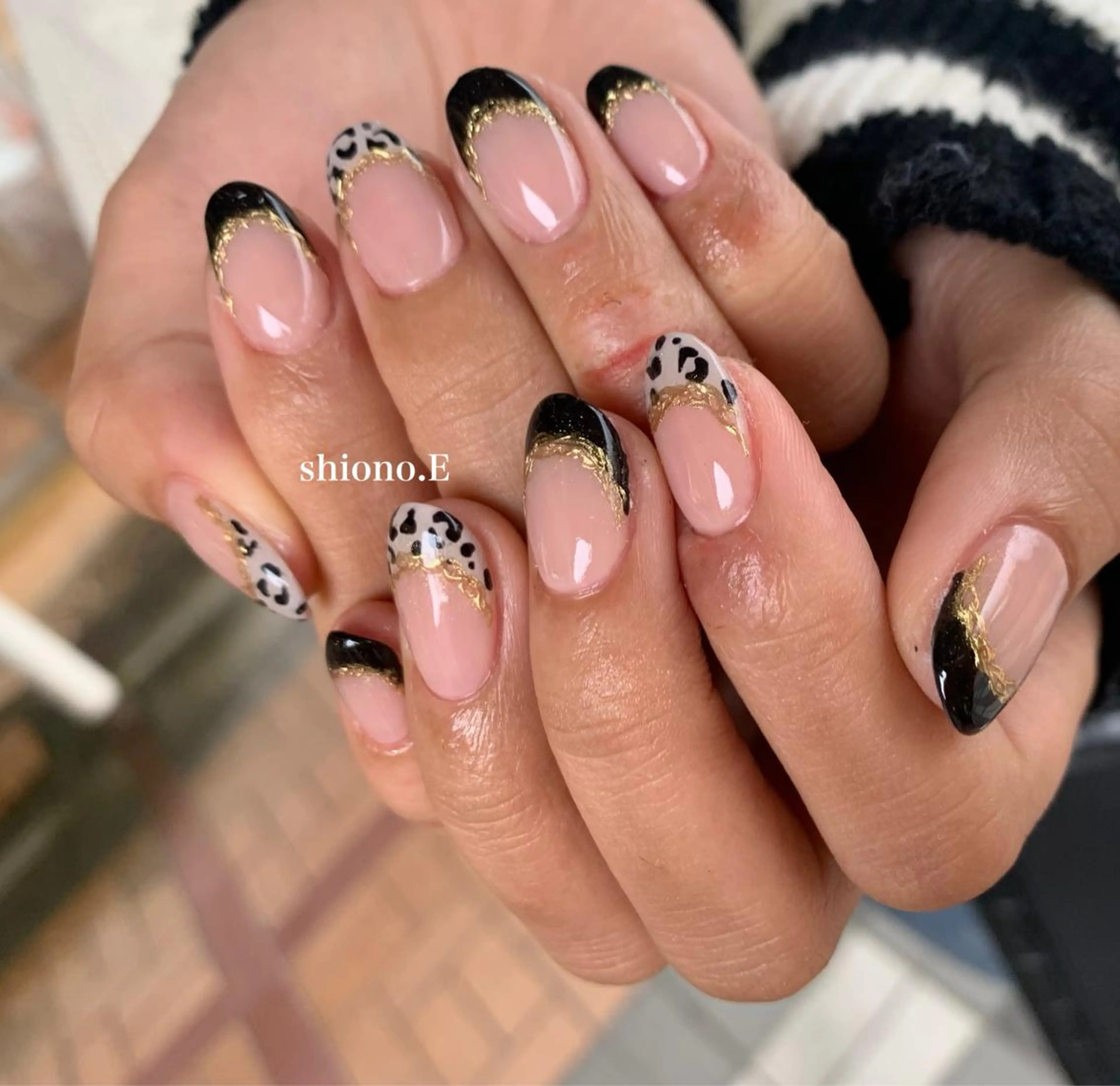 ミディアム カラー ネイル フレンチネイル be-cares beauty(豊川店のネイルデザイン