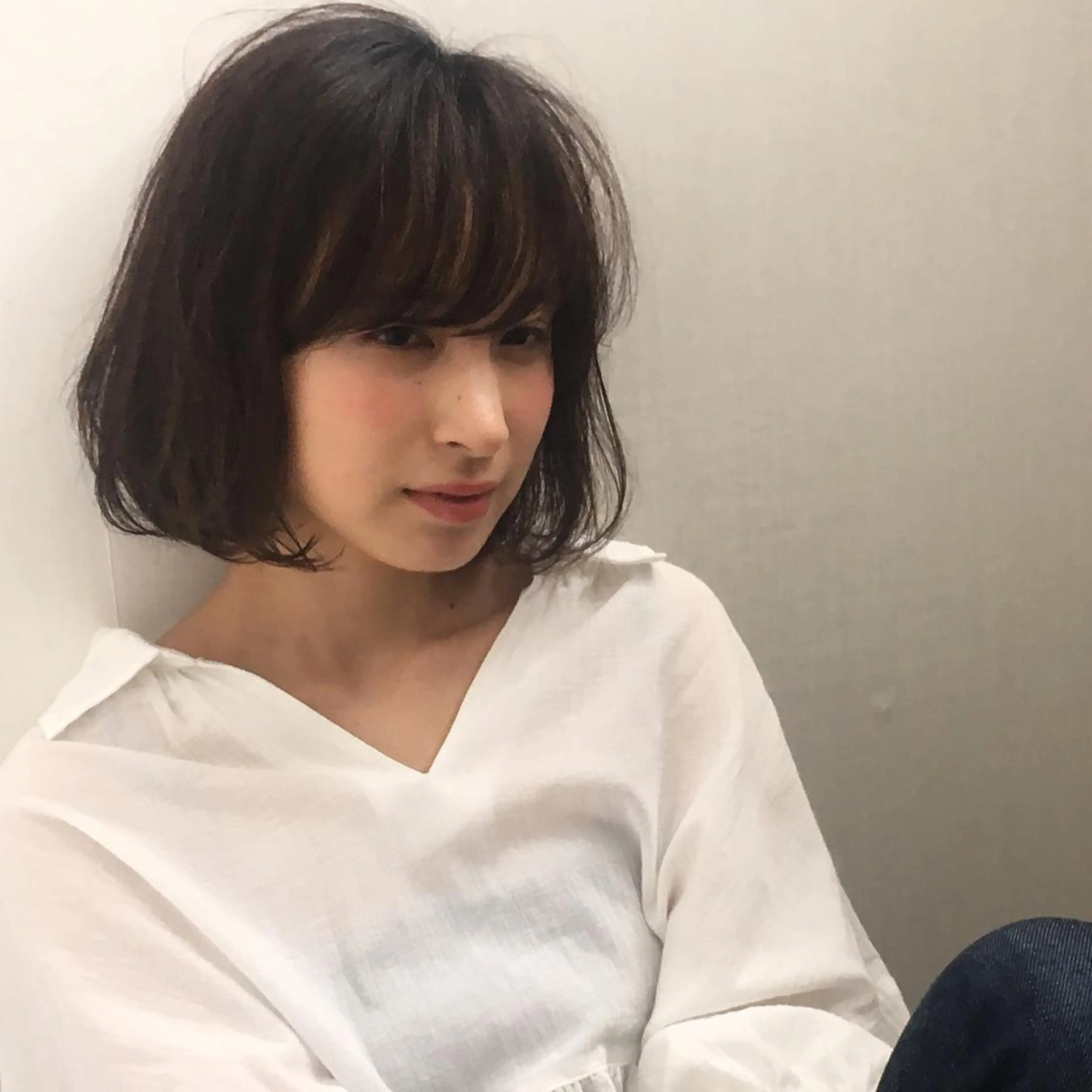 ミディアム カラー パーマ さかい なつみのヘアスタイル