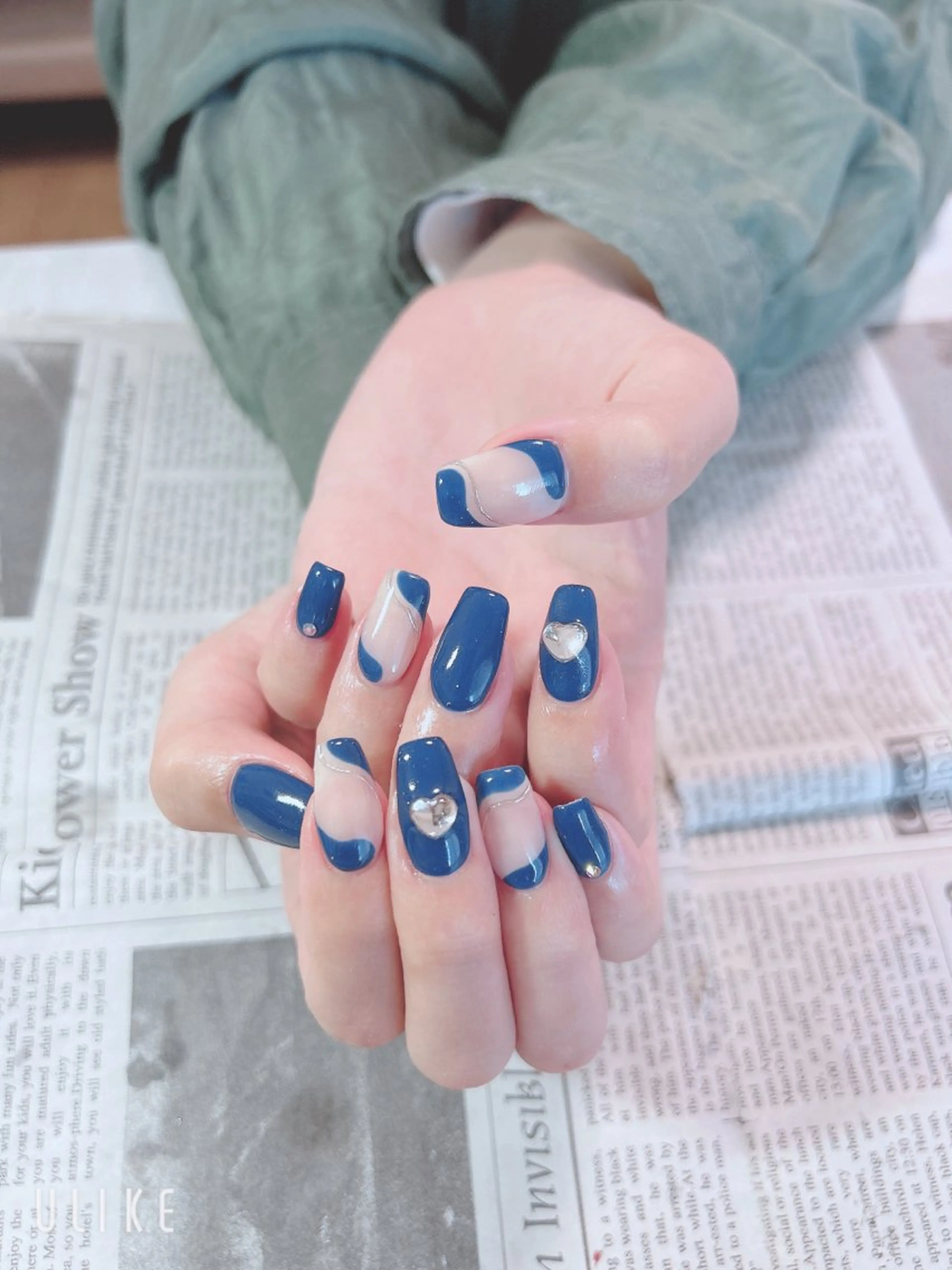 ネイル ハート ミラーネイル ハンドネイル ハンドケア 森山 舞のネイルデザイン