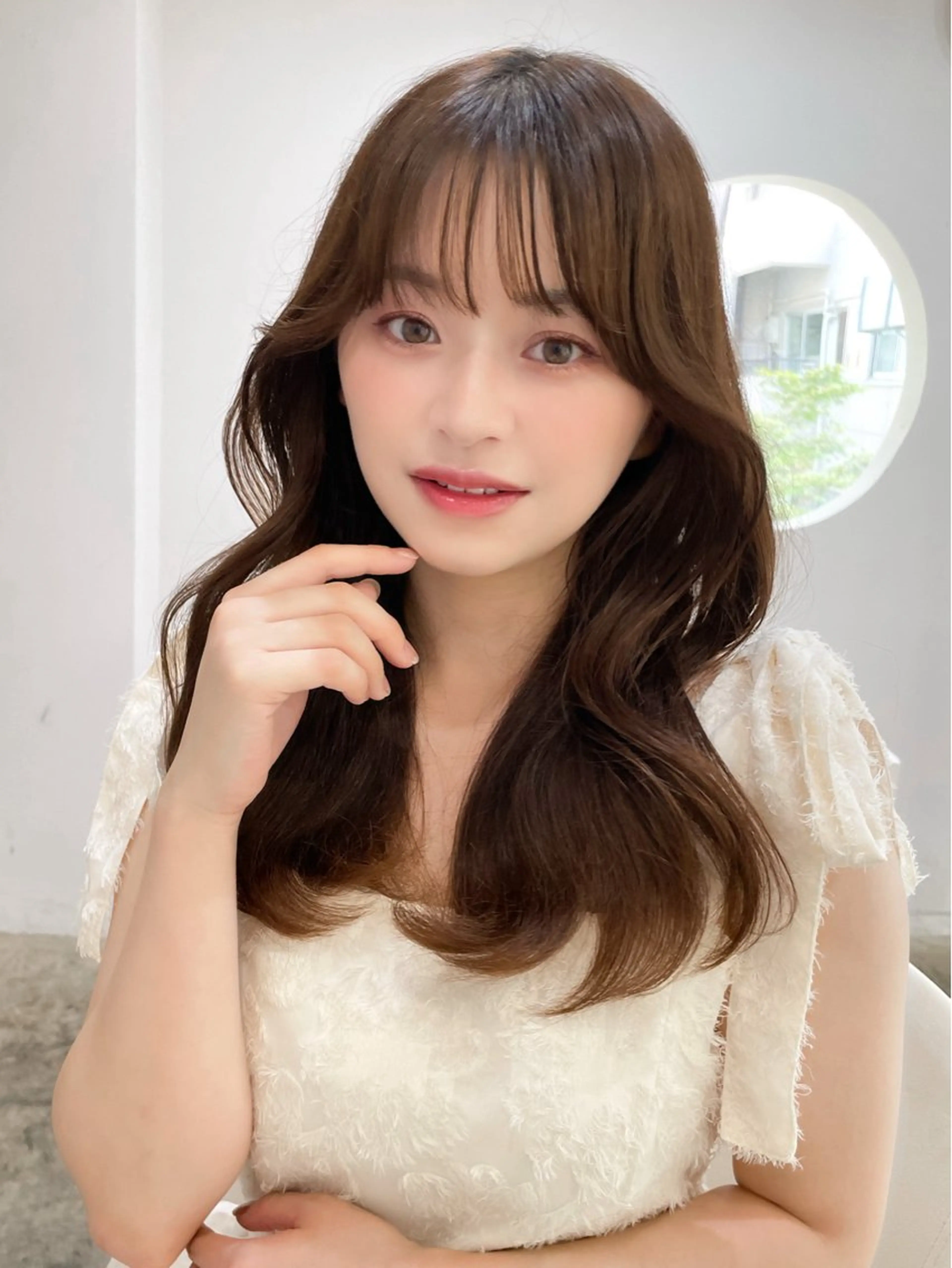 セミロング 髪質改善 🍑韓国girly Saaya🍑🪄のヘアスタイル