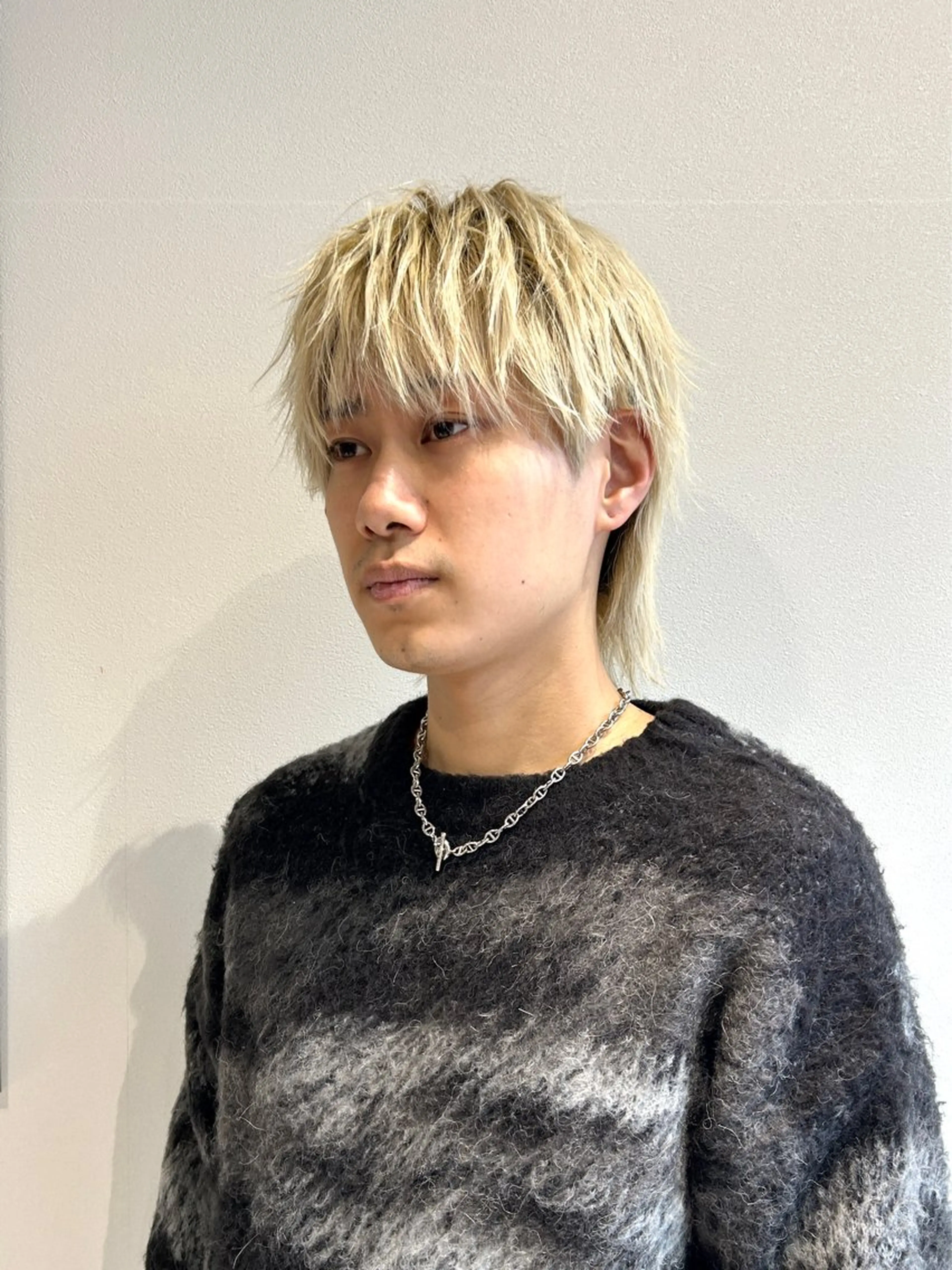 ミディアム ウルフカット カット トリートメント メンズ特化🔥再現度 高カット/パーマ/元のヘアスタイル