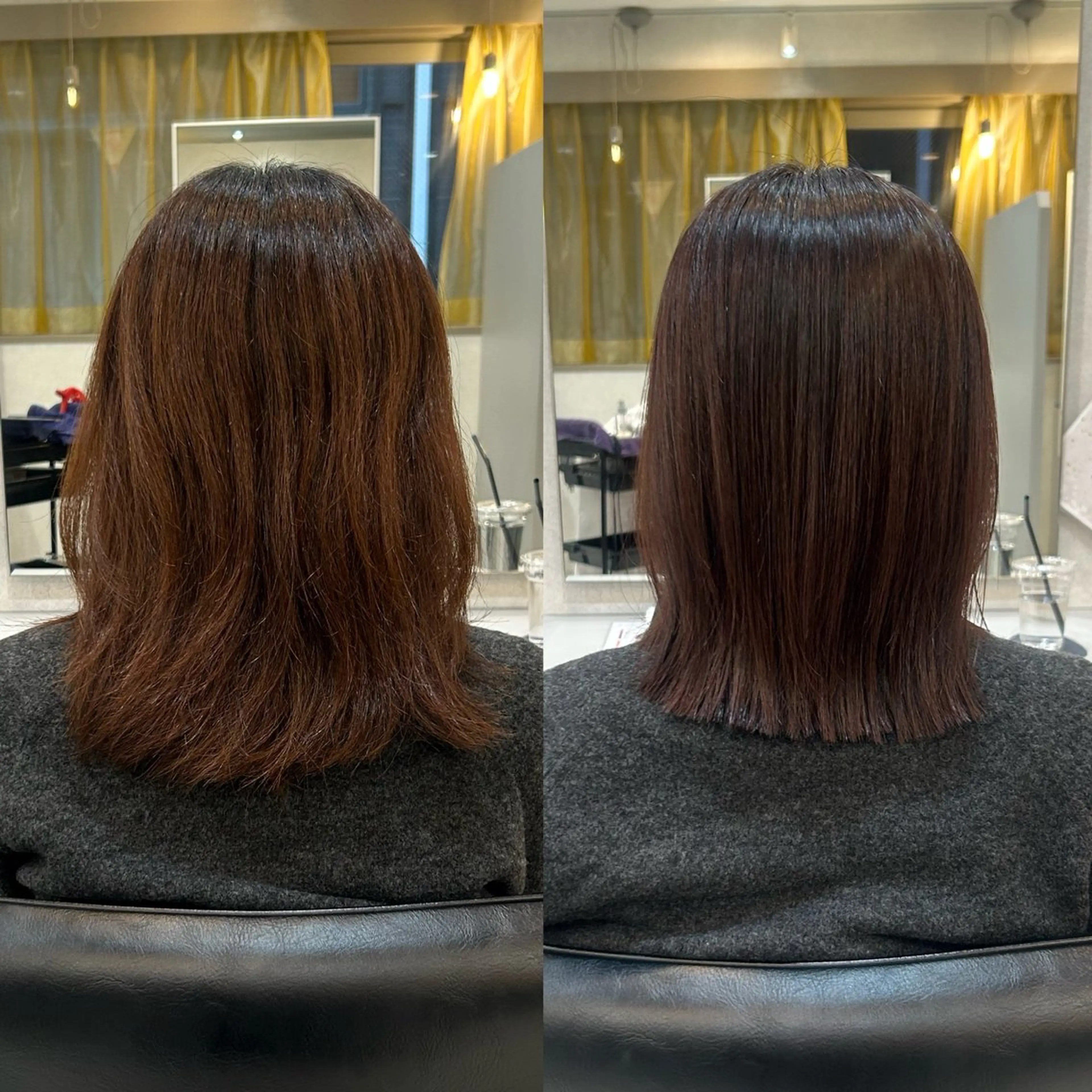 ミディアム 縮毛矯正 カット ヘアカラー 縮毛矯正 柔らかい縮毛矯正/ ボブ/北林のヘアスタイル