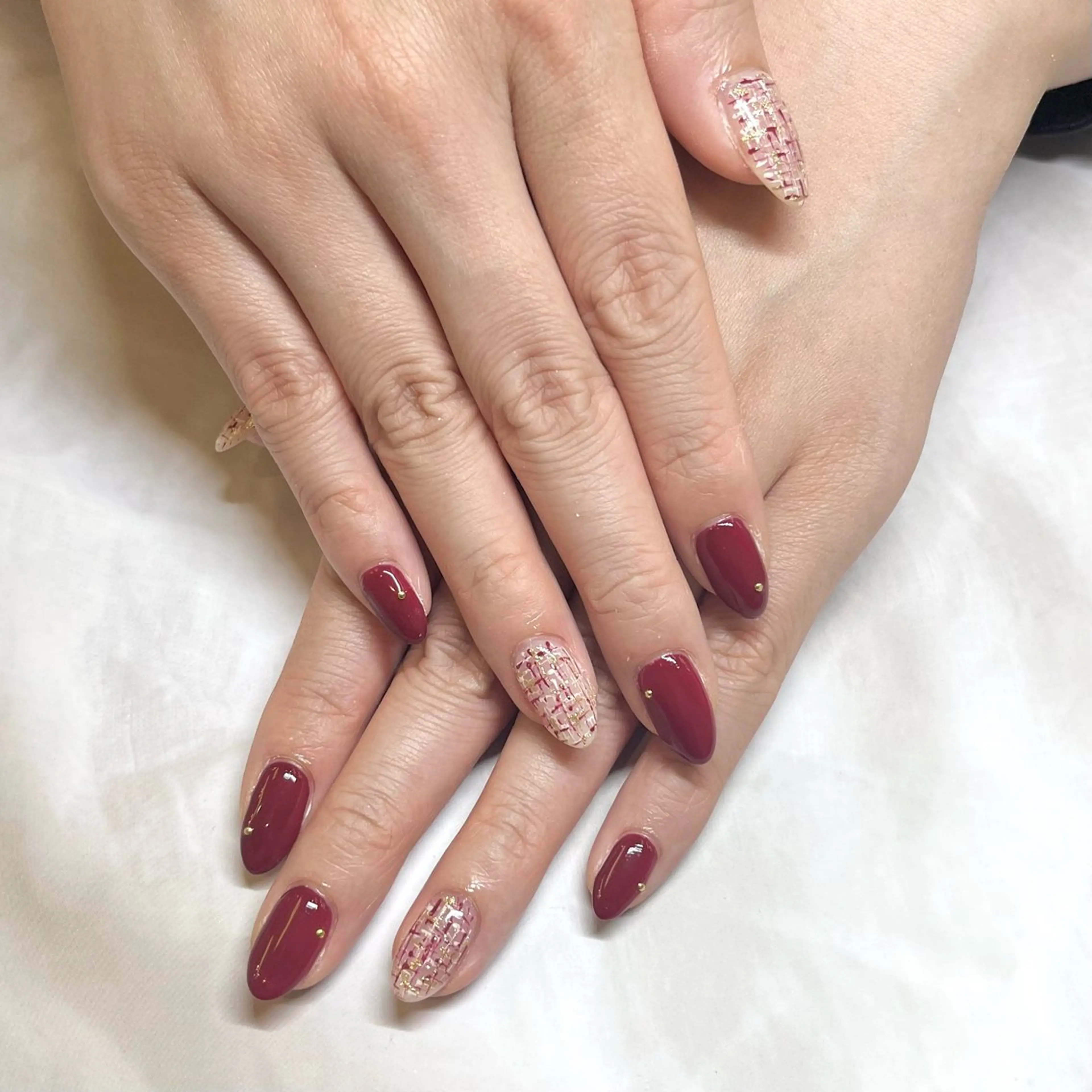 ネイル ワンカラーネイル シンプルネイル ツイードネイル ハンドネイル ハンドケア ✩UMEHARA✩ ネイル/マツパのネイルデザイン