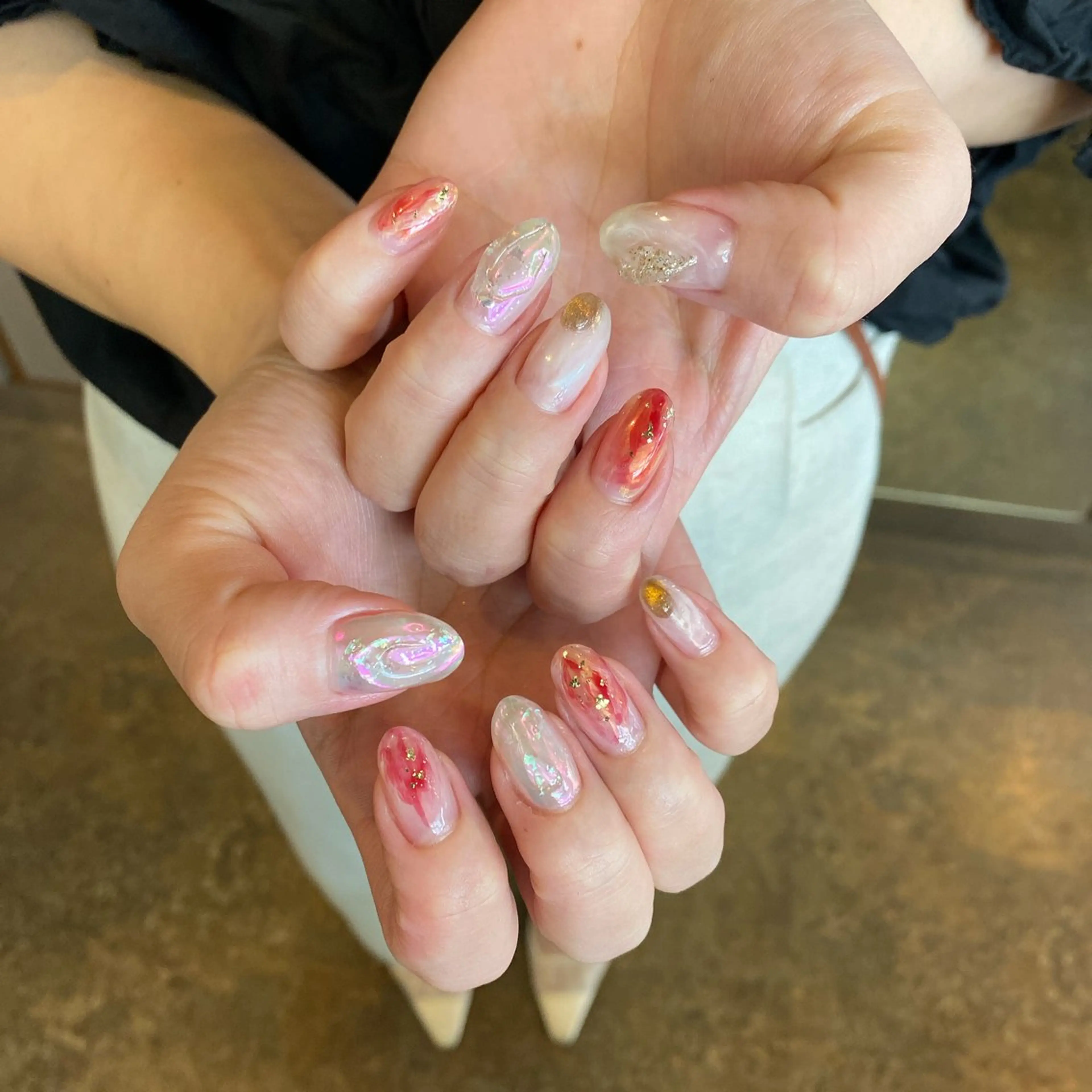 ネイル フットネイル フレンチネイル ジェルネイル グラデーション マグネットネイル ハンドネイル ヘアー.ネイル二刀流 misa🫧のヘアスタイル