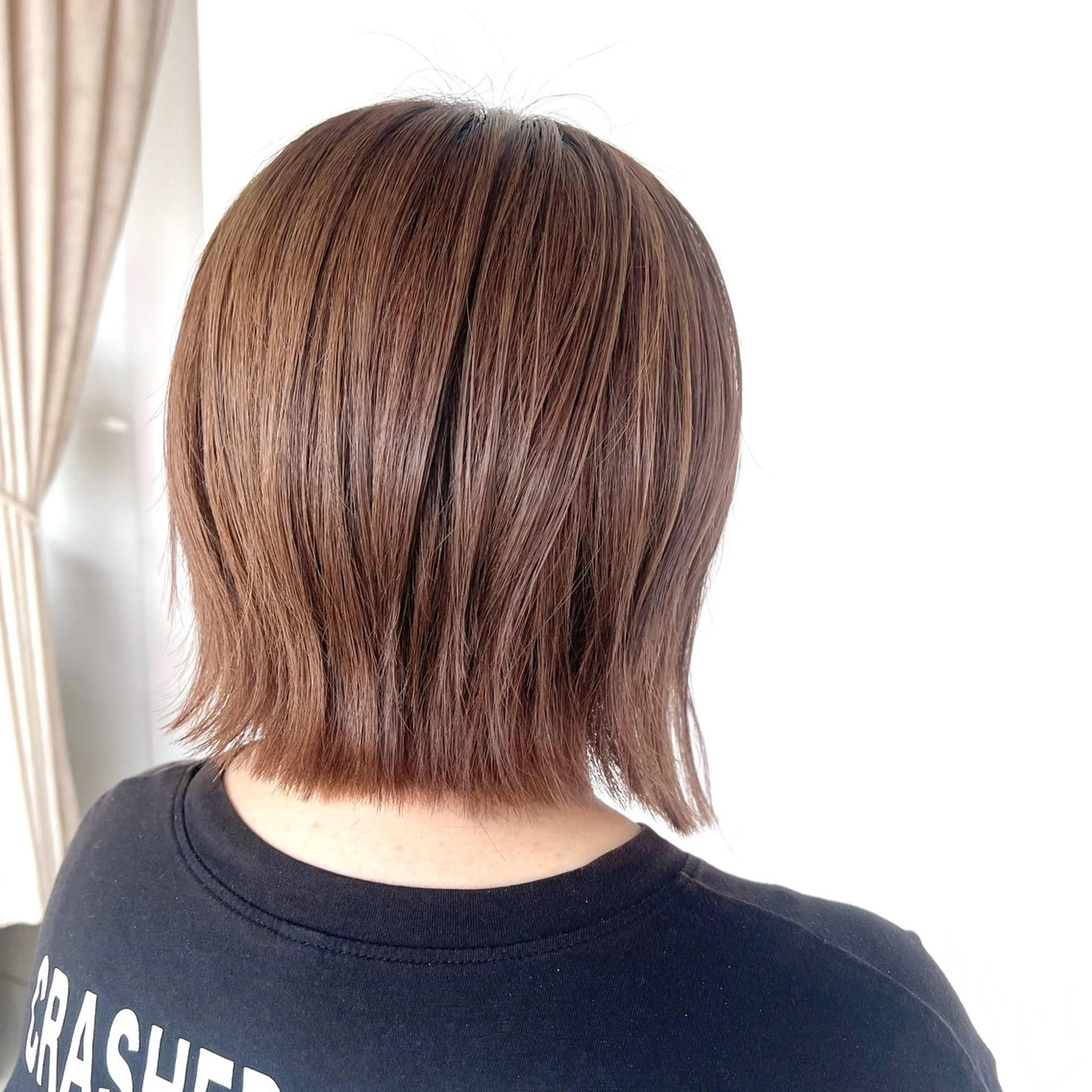 ミディアム カラー ブリーチ ブラウンカラー ブリーチなしカラー CA-PETZ 大石 ゆうなのヘアスタイル