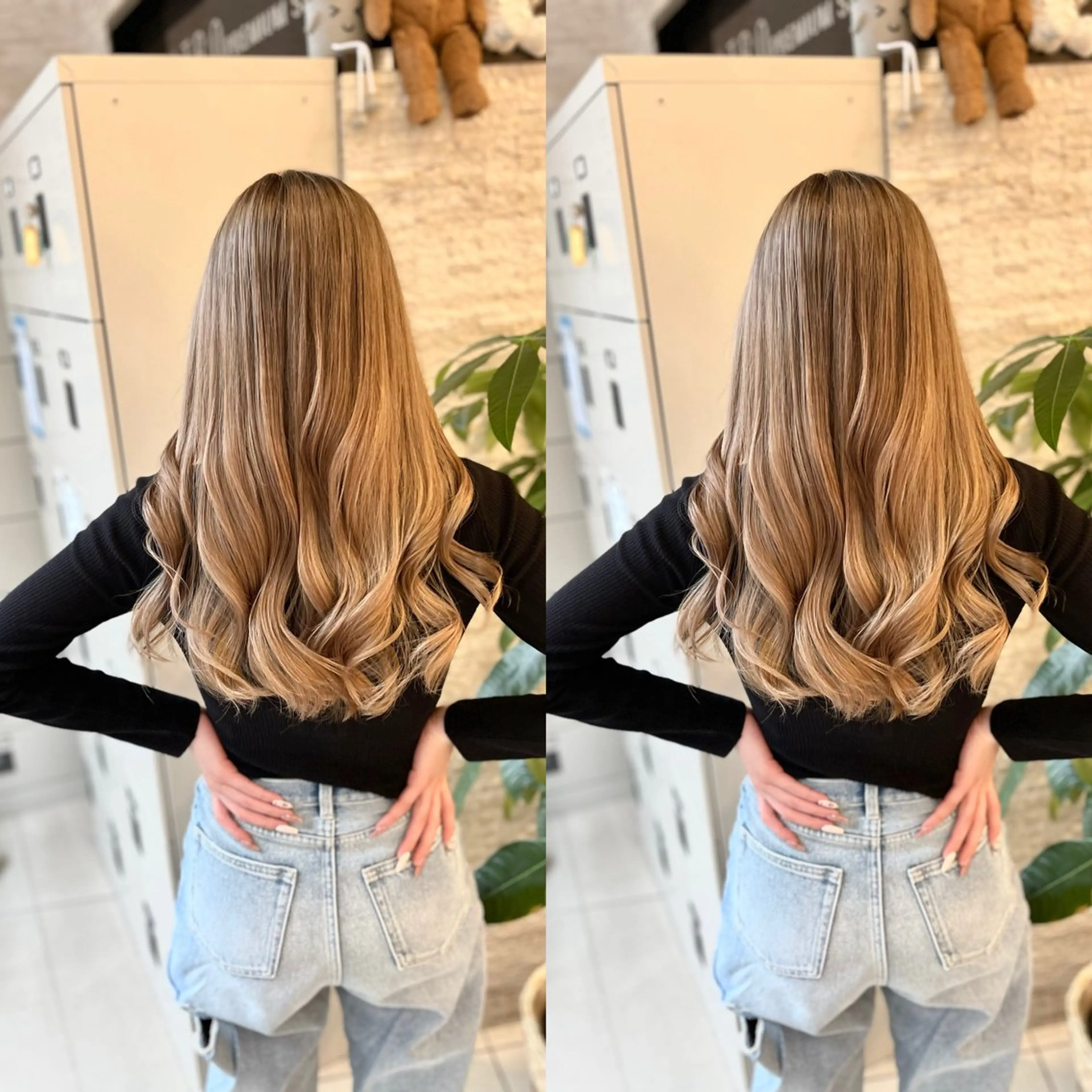 ロング カット ヘアカラー トリートメント Y Uのヘアスタイル