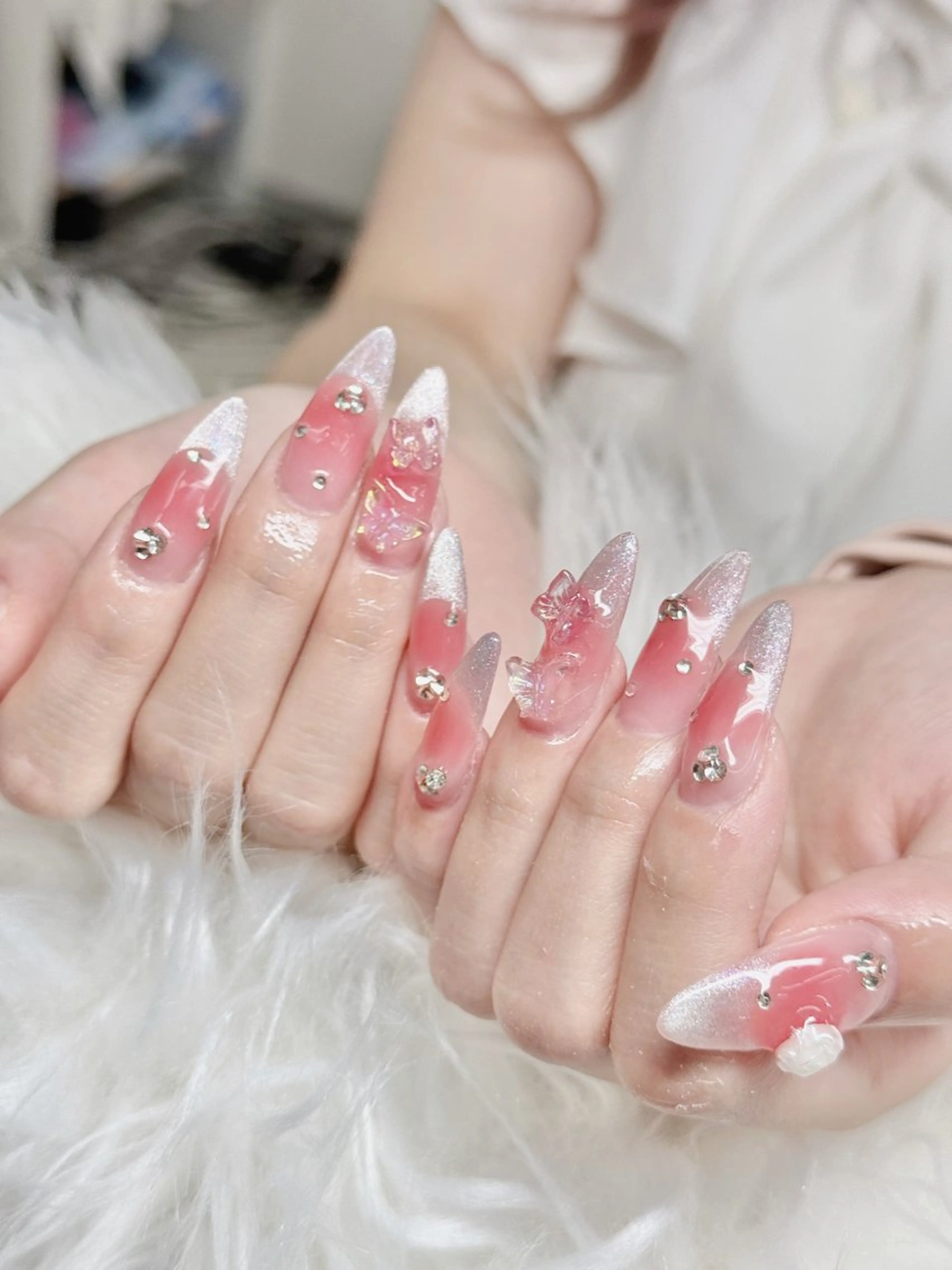 ネイル アートネイル フレンチネイル ジェルネイル 韓国ネイル マグネットネイル ハンドネイル Lenie Nail Okuboのネイルデザイン