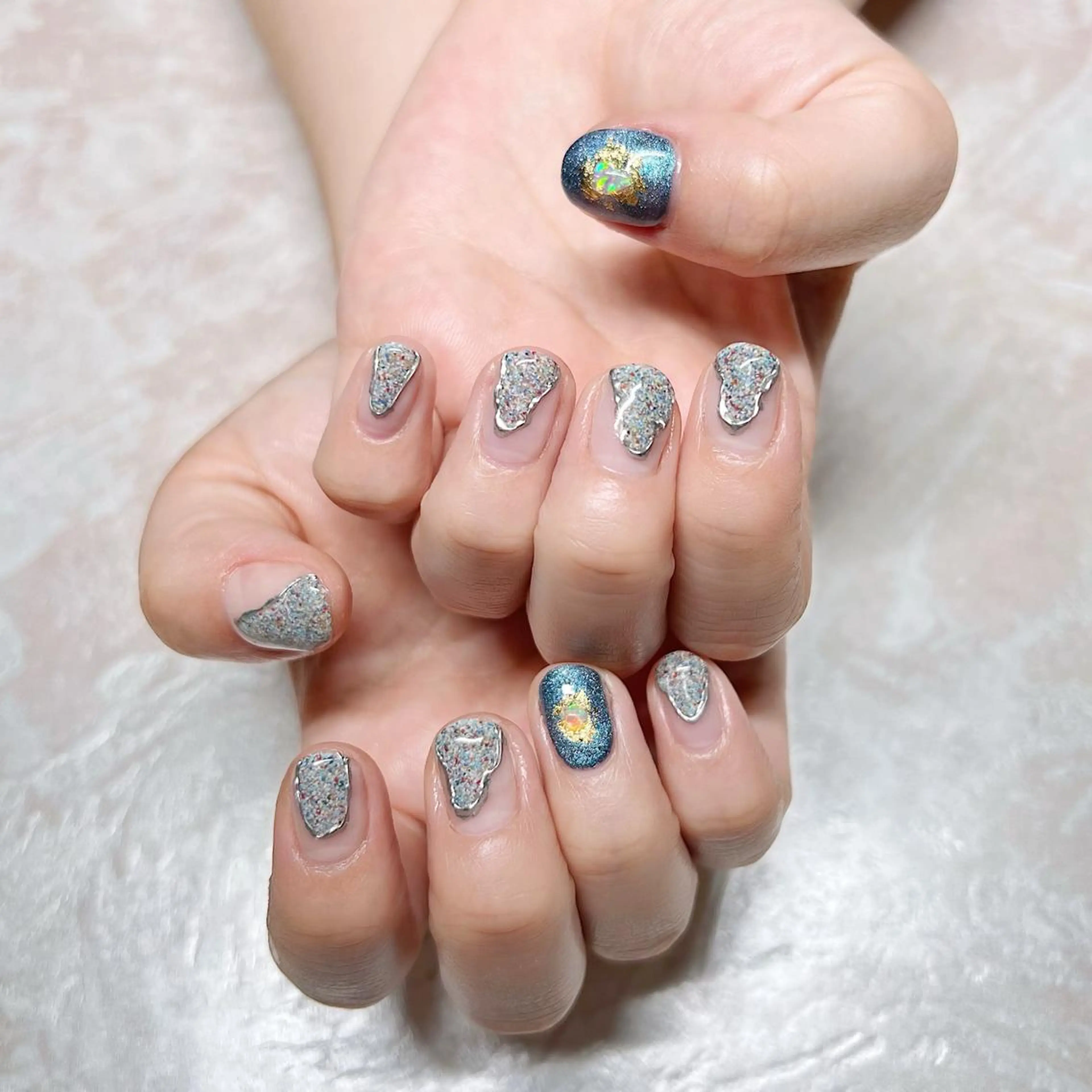 ネイル ニュアンスネイル ショートネイル gemickle nailのネイルデザイン