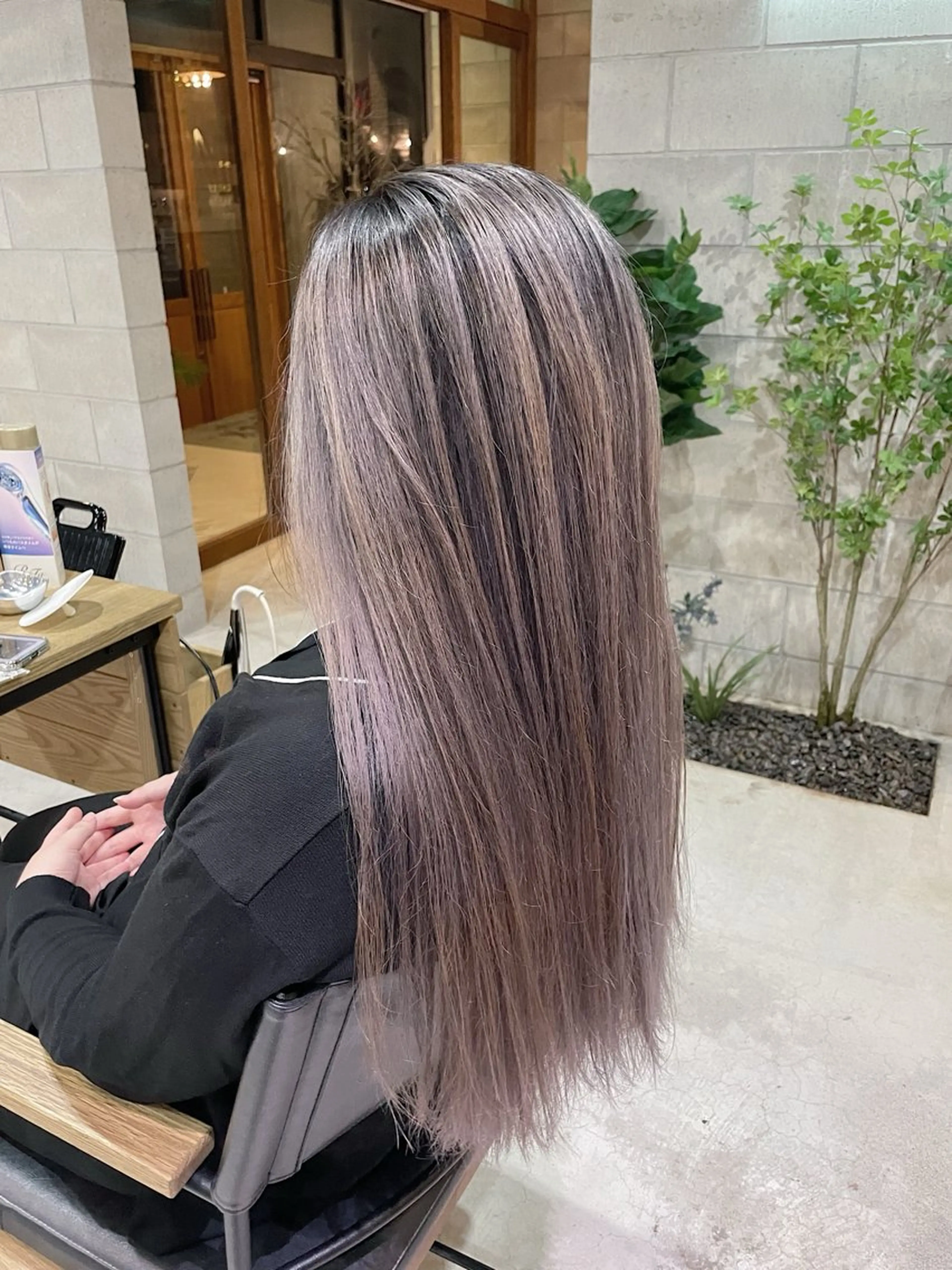 ロング カラー バレイヤージュ レイヤーカット 透明感/艶髪カラー/ 韓国/rinaのヘアスタイル