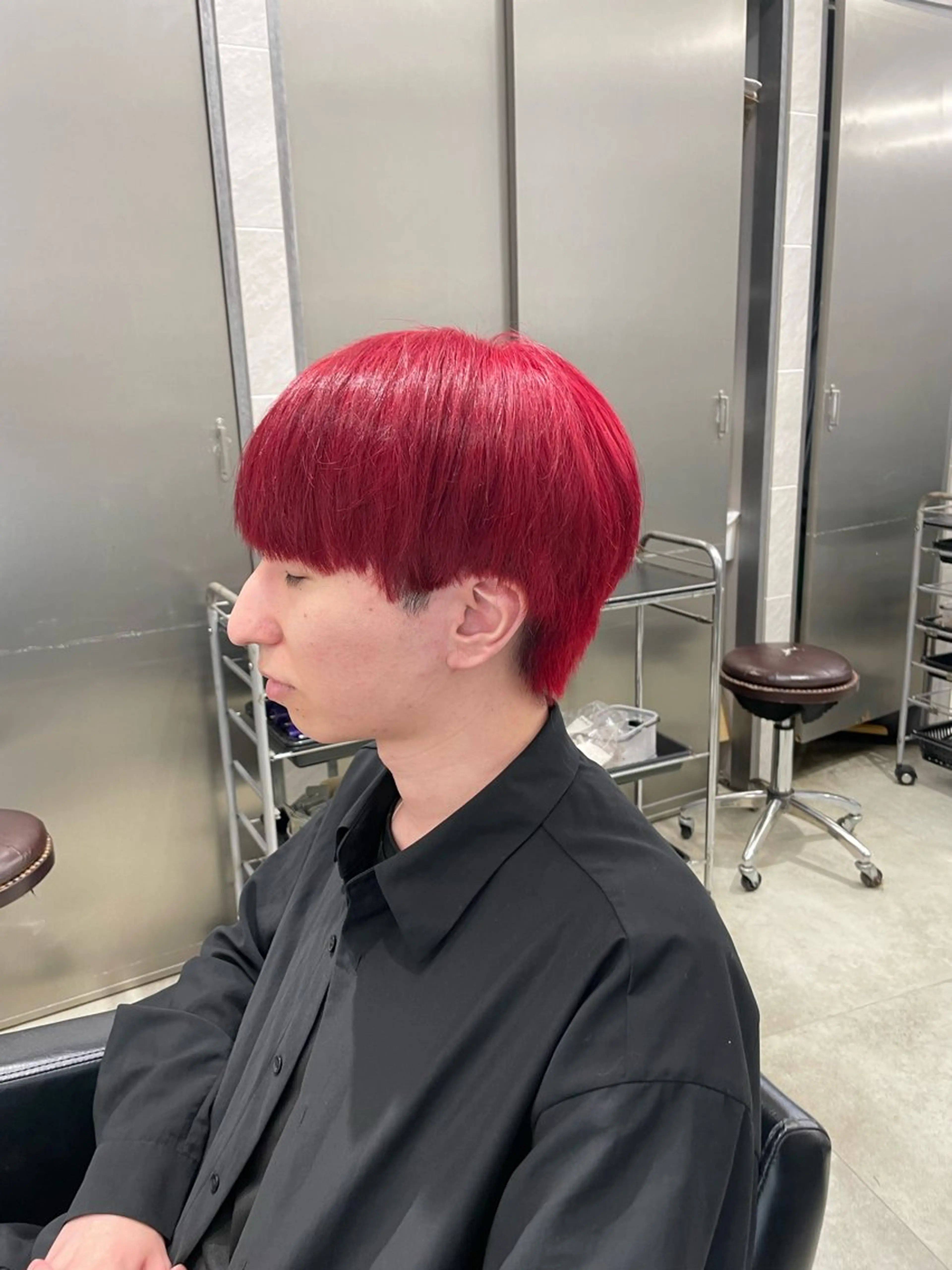 ショート カラー メンズ メンズブリーチ ブリーチ レッドカラー カット ヘアカラー メンズ特化🔥 金子直斗のヘアスタイル