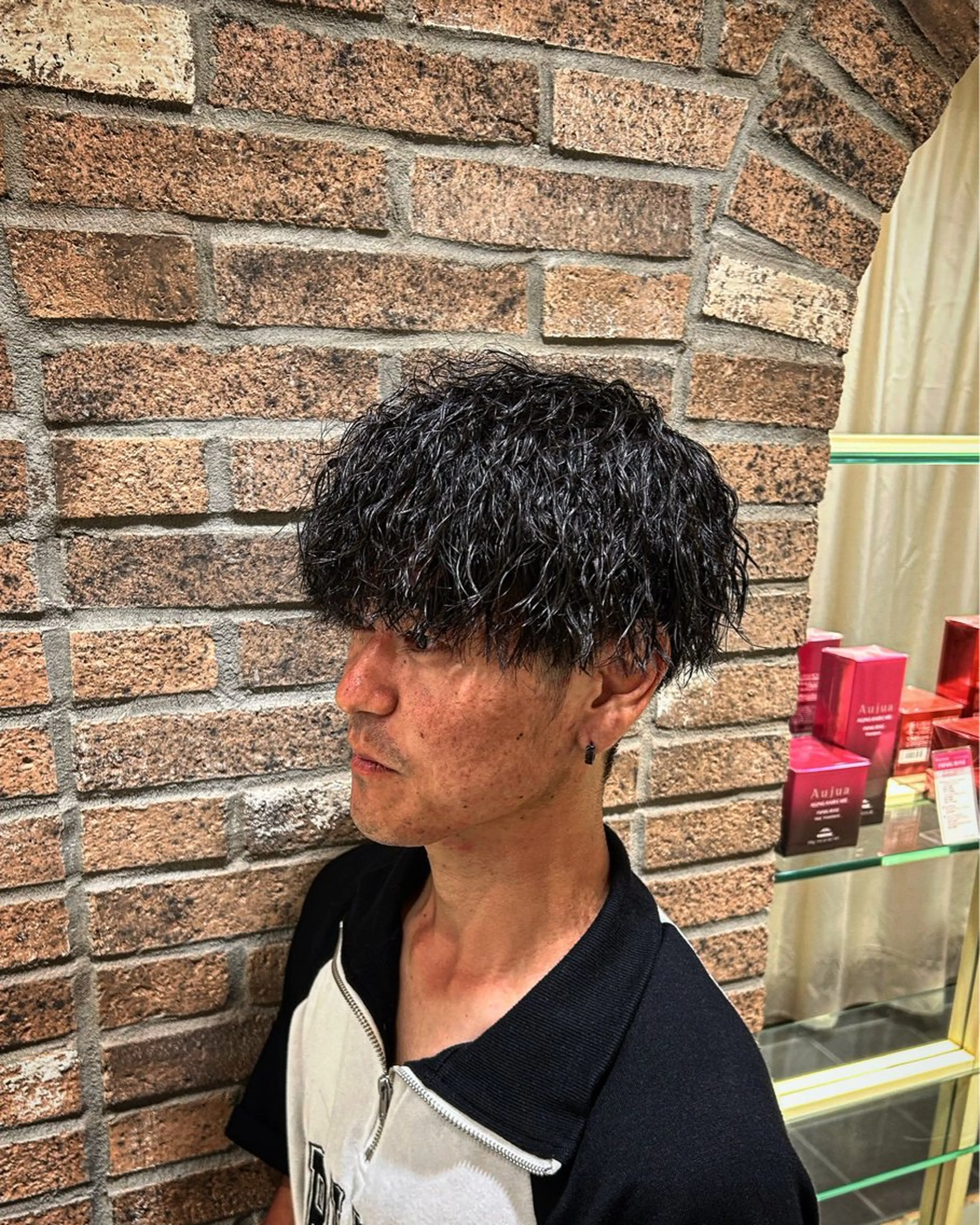 パーマ メンズ センターパート メンズメッシュ マッシュ メンズパーマ メンズツイストパーマ THE MAN Leverage NewYork所属・代官山/ メンズ/外国人風ヘアのヘアスタイル