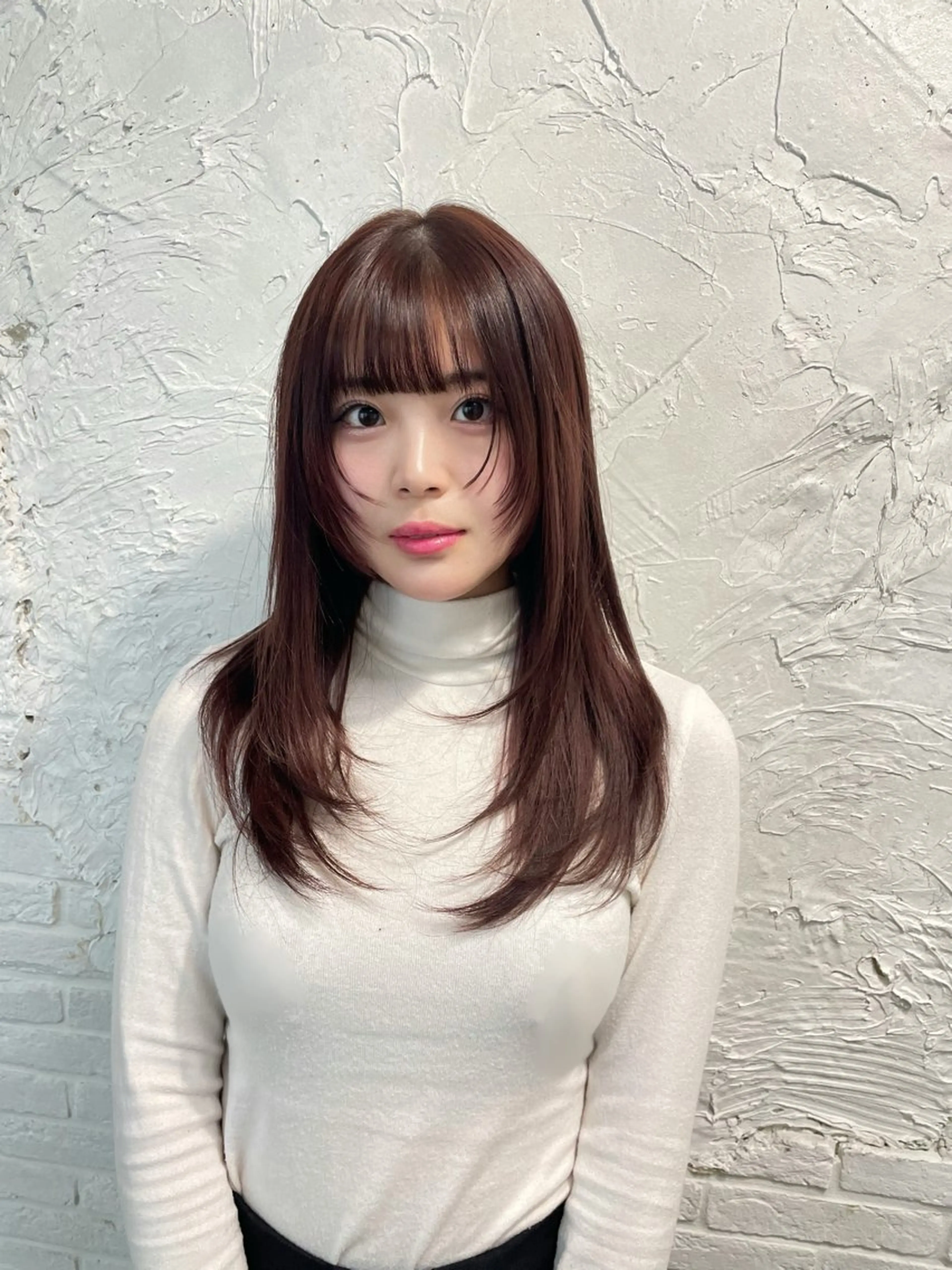 ロング カラー ダブルカラー 似合わせカット ヘアカラー トリートメント 🫧羽エクステ/暖色 カラーMitsukiのヘアスタイル