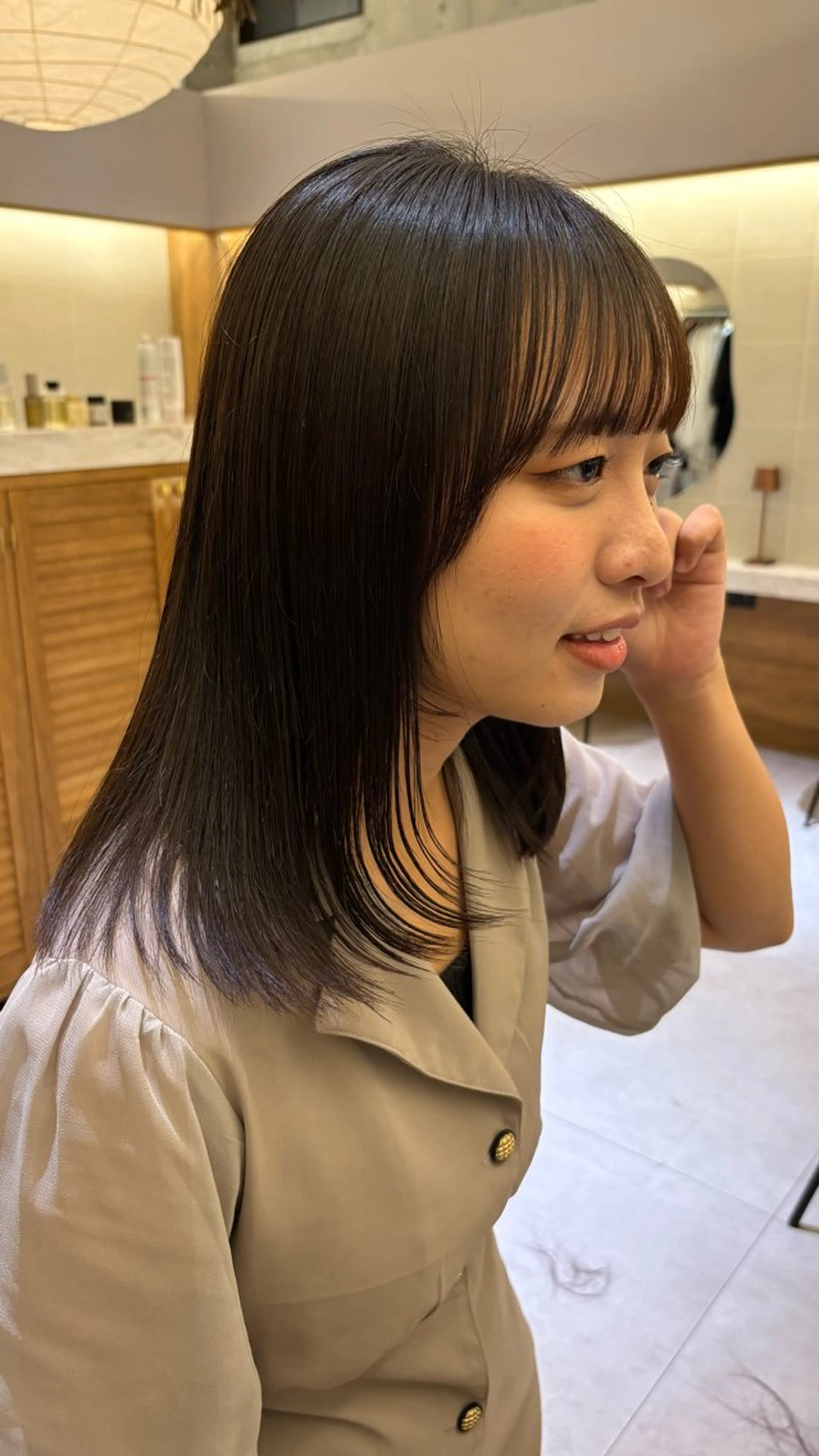 ミディアム 《無料カットモデル / perm》ナミのヘアスタイル