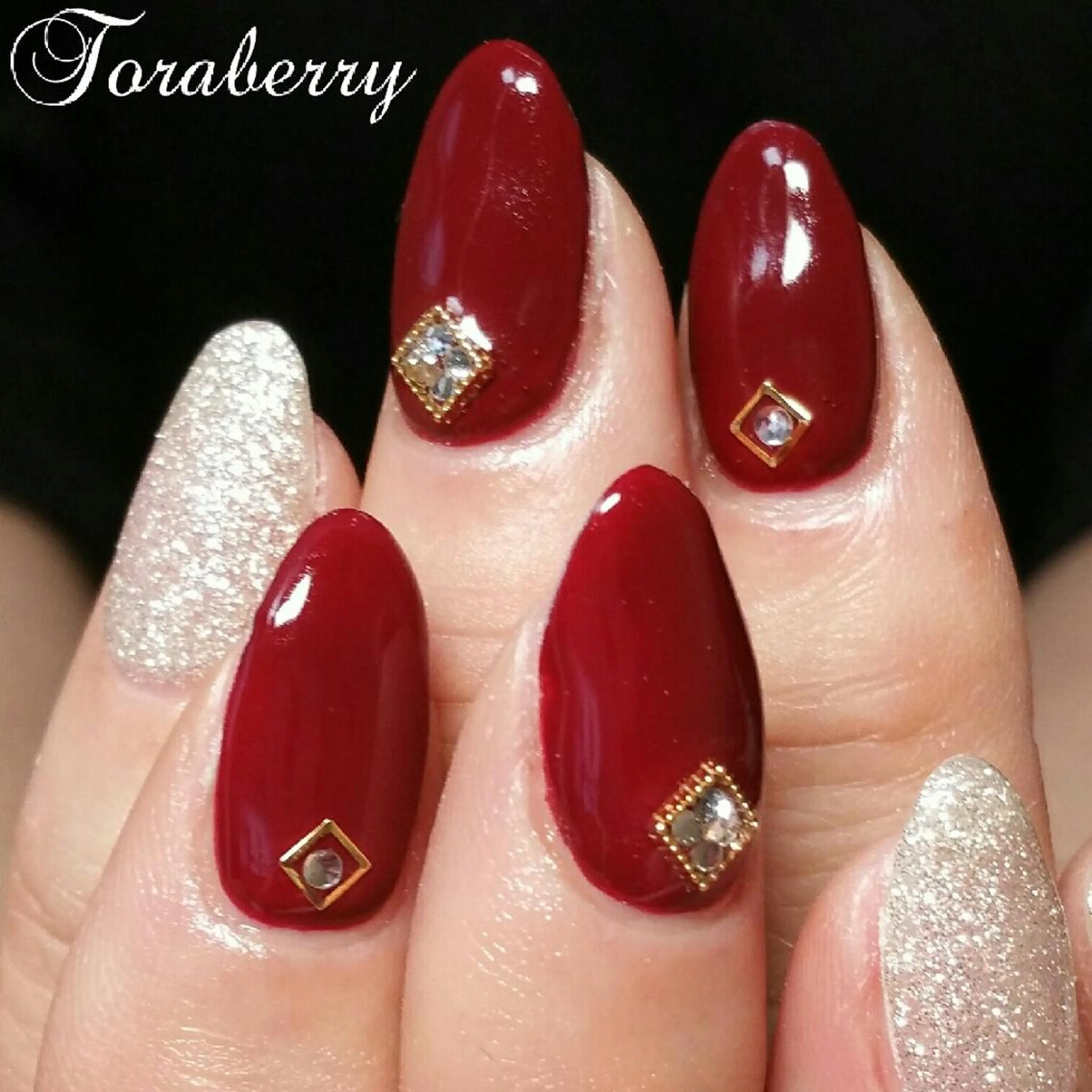 ネイル ボルドー ハンドネイル ネイリスト なつみのネイルデザイン