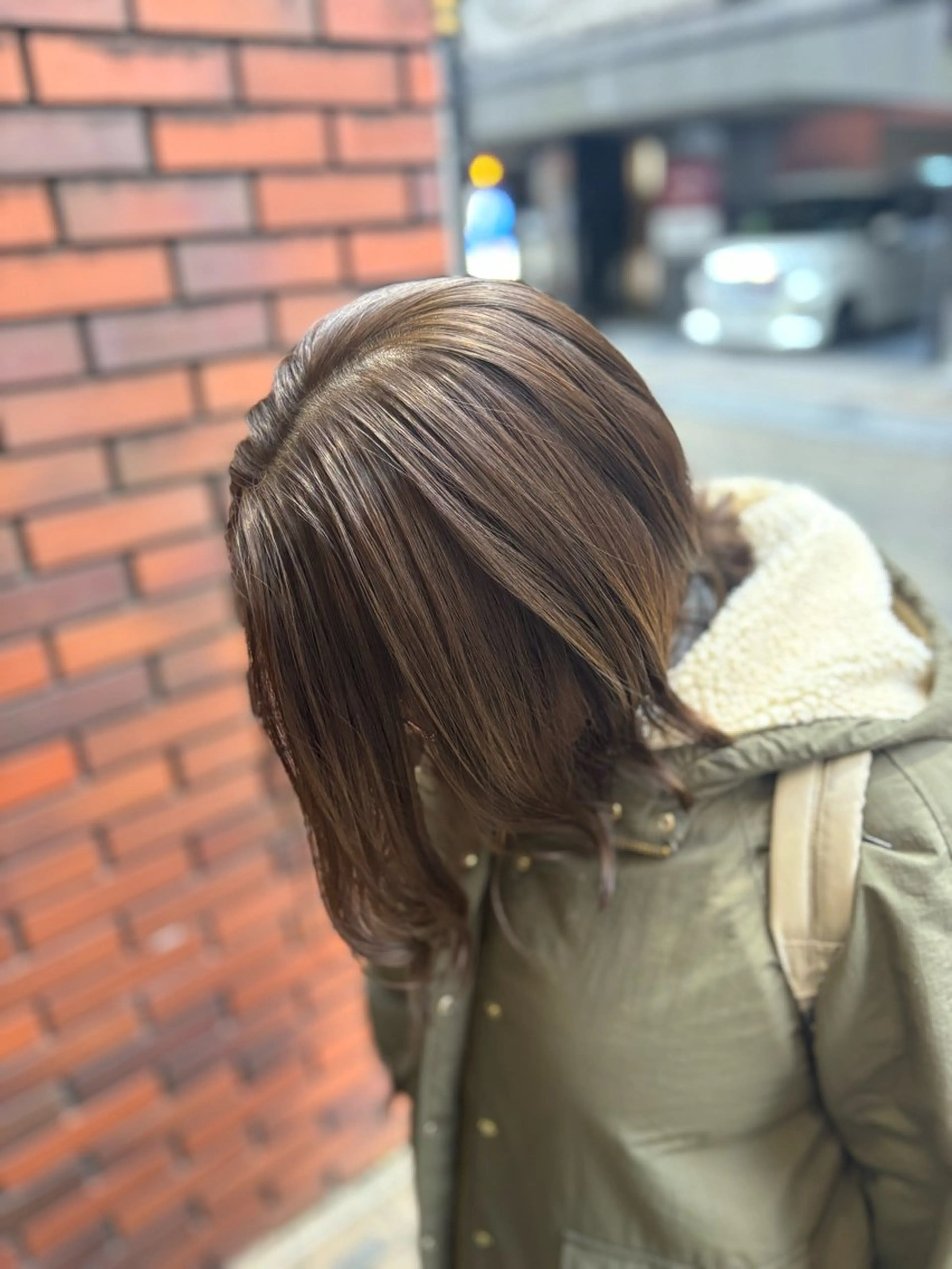 ミディアム カット ヘアカラー トリートメント ブラウン/静岡/髪質 改善/大人可愛い🐰のヘアスタイル