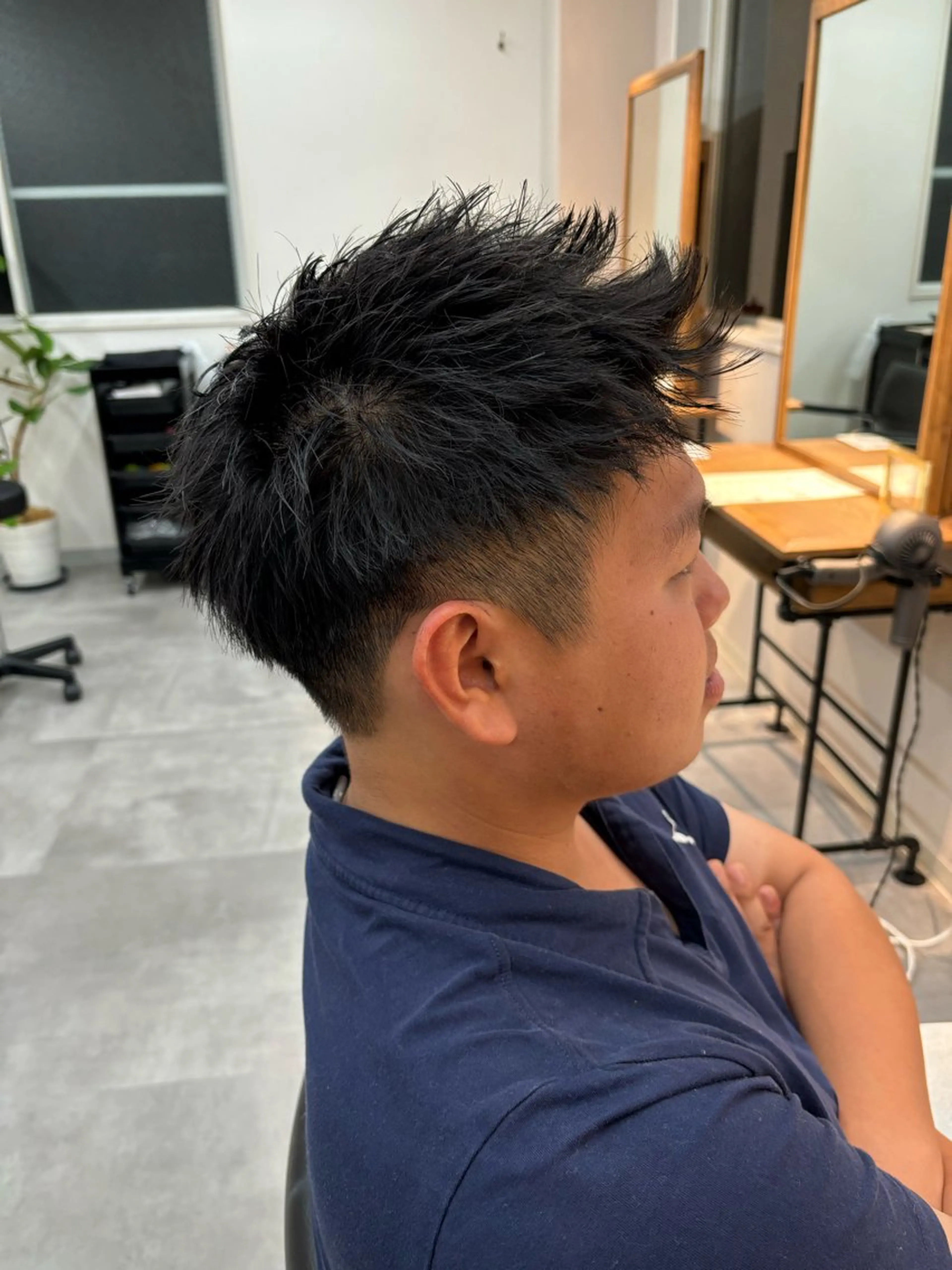 メンズ メンズショート メンズベリーショート フェザーパーマ/保立 /メンズカット/韓国のヘアスタイル