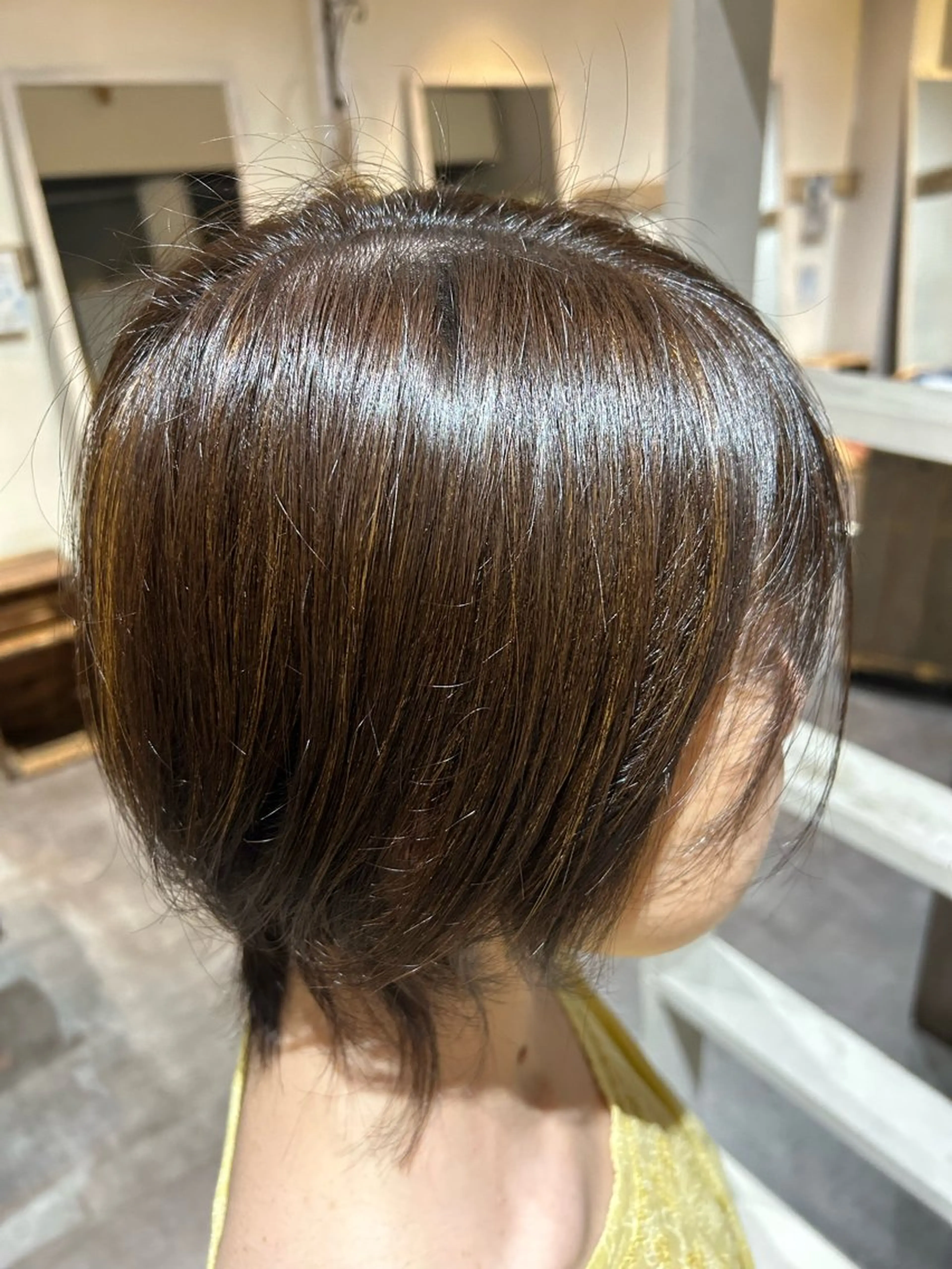 ミディアム カラー ハイライトカラー ハイライト 佐伯 真奈のヘアスタイル