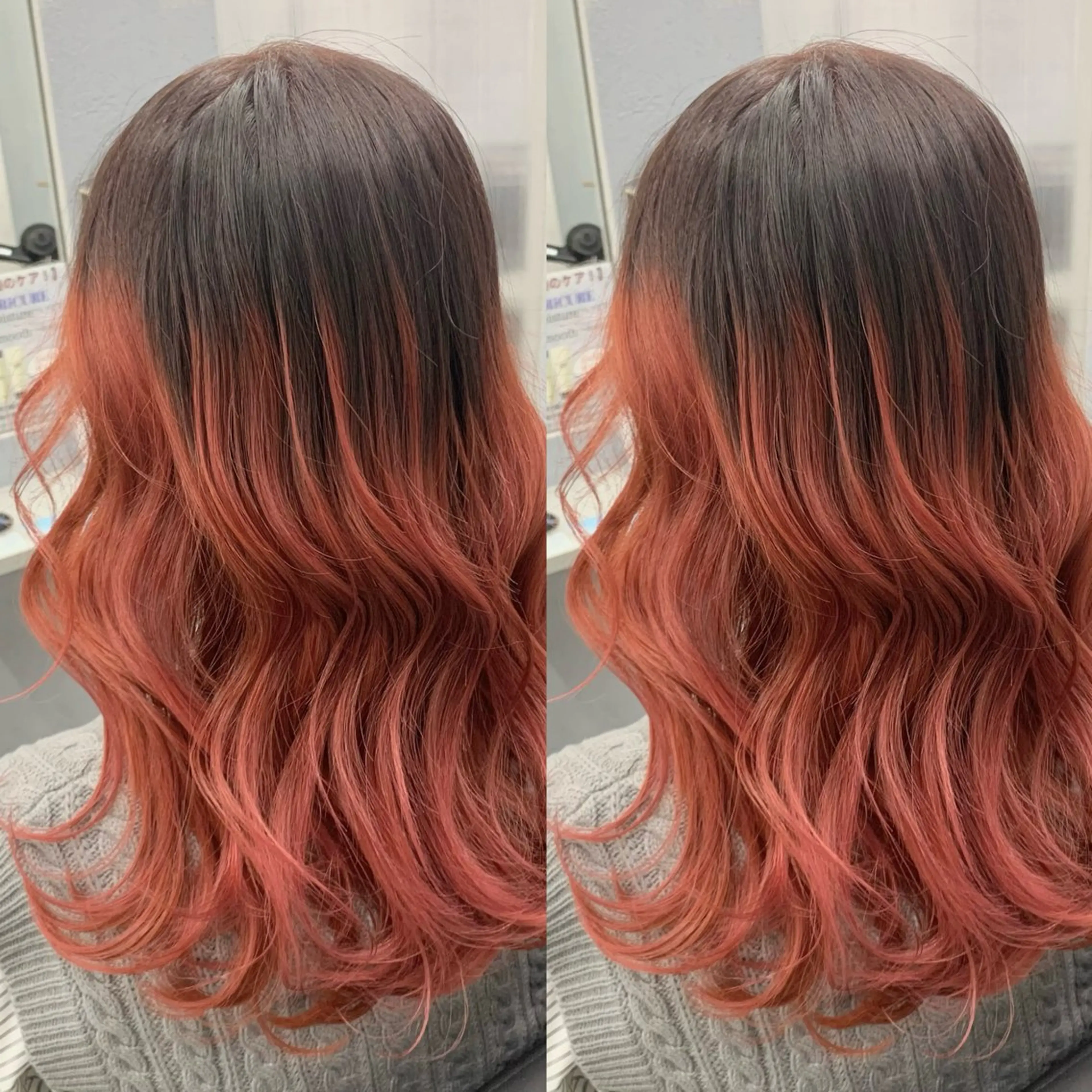 セミロング ブリーチ無しカラー✨ 美鈴のヘアスタイル