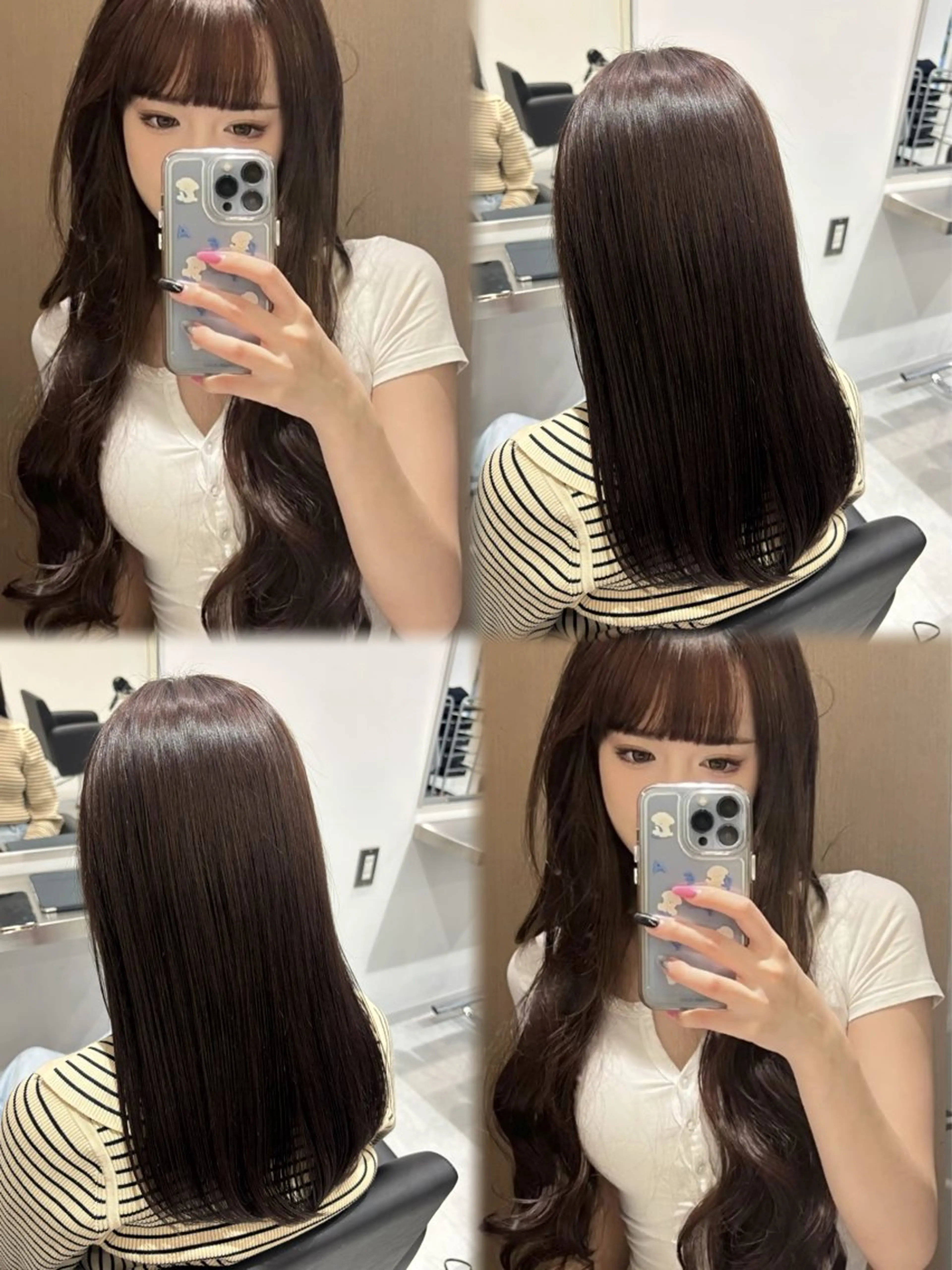 ロング カラー ベージュカラー ブリーチ ブラウンカラー カシス グレージュ カット ヘアカラー トリートメント レイヤーモデル 募集中🕊️正源のヘアスタイル