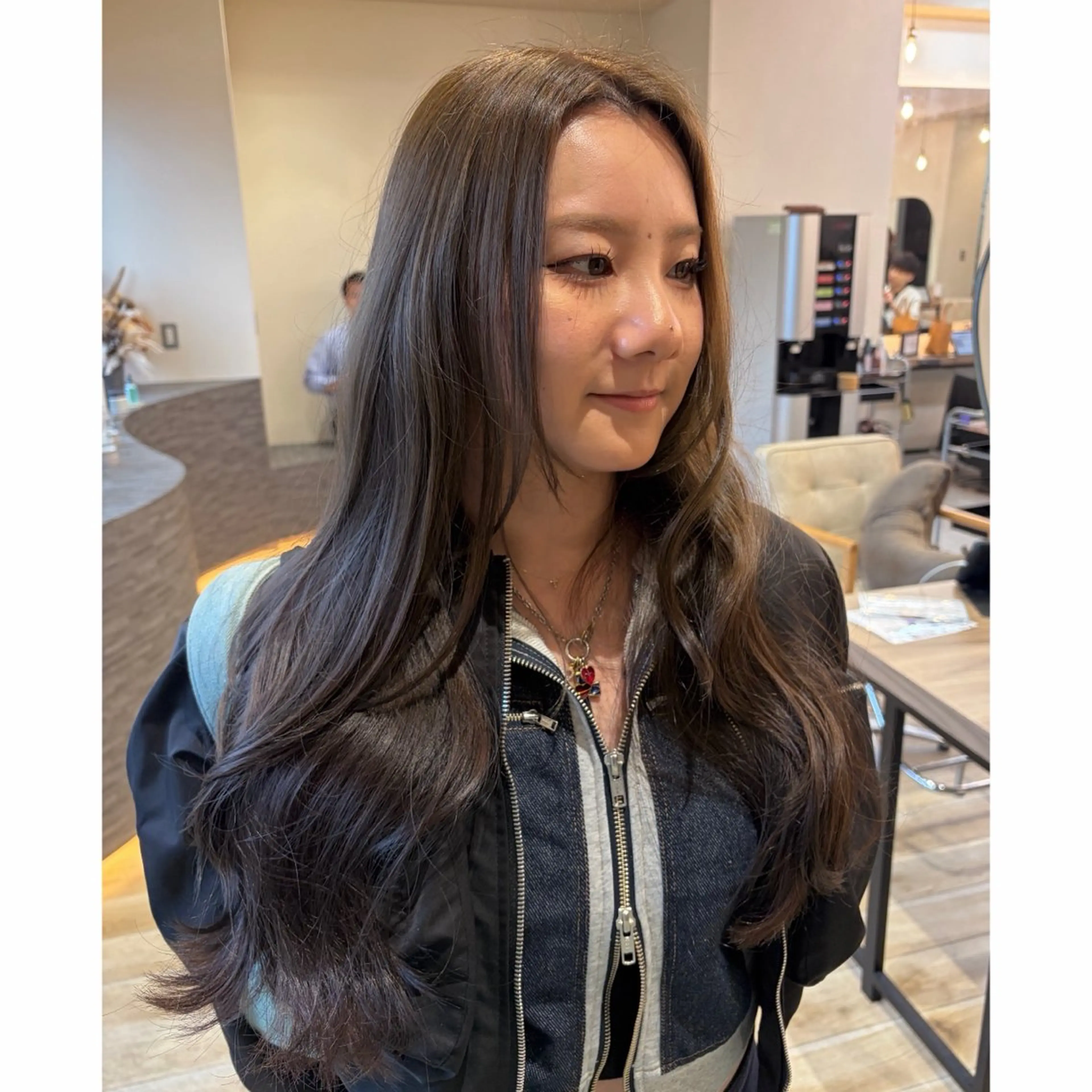 ロング ヘアカラー トリートメント カットカラー ¥ 3000★YAEKAのヘアスタイル