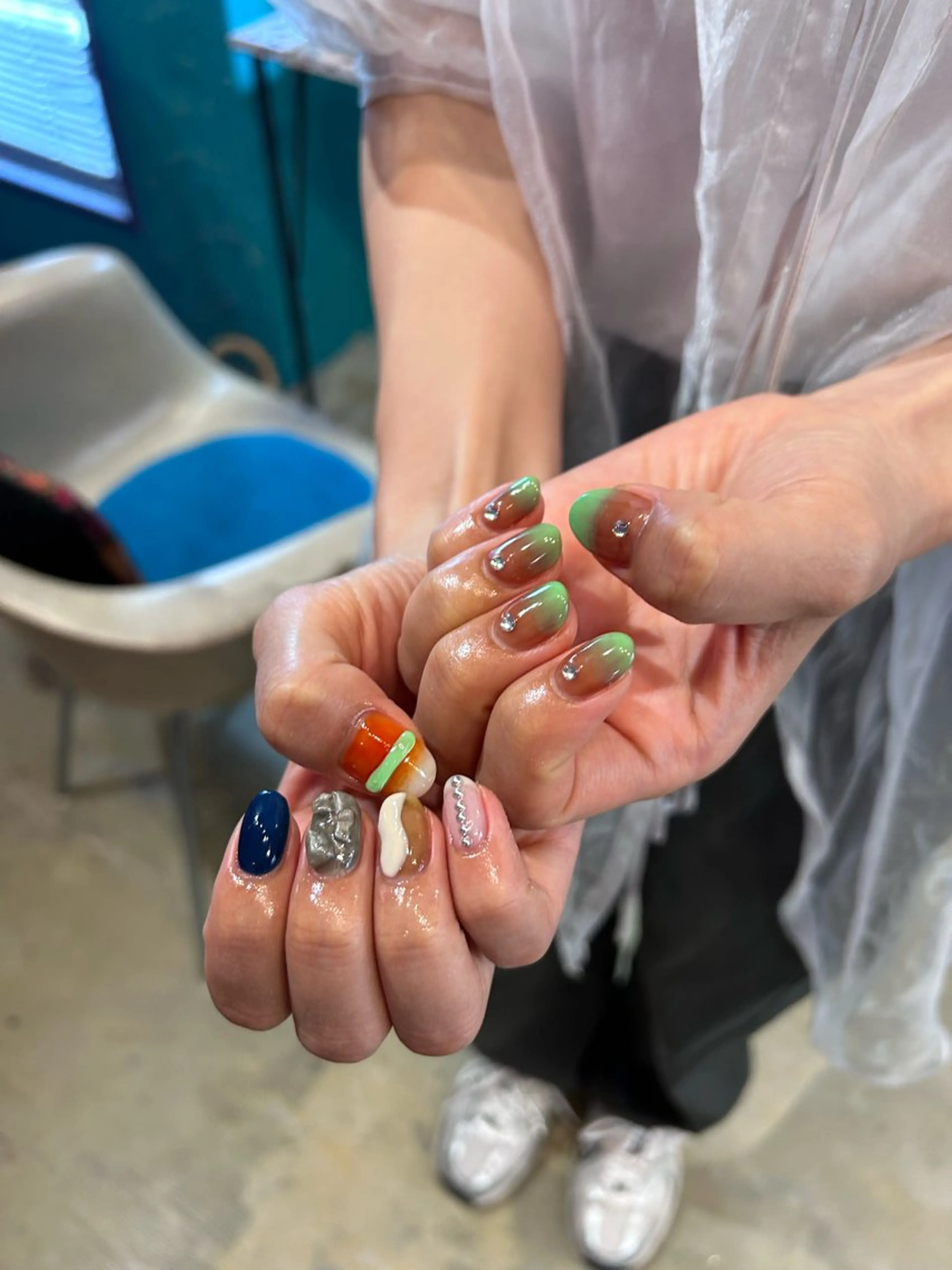 ネイル キラキラオメメ みずなのネイルデザイン