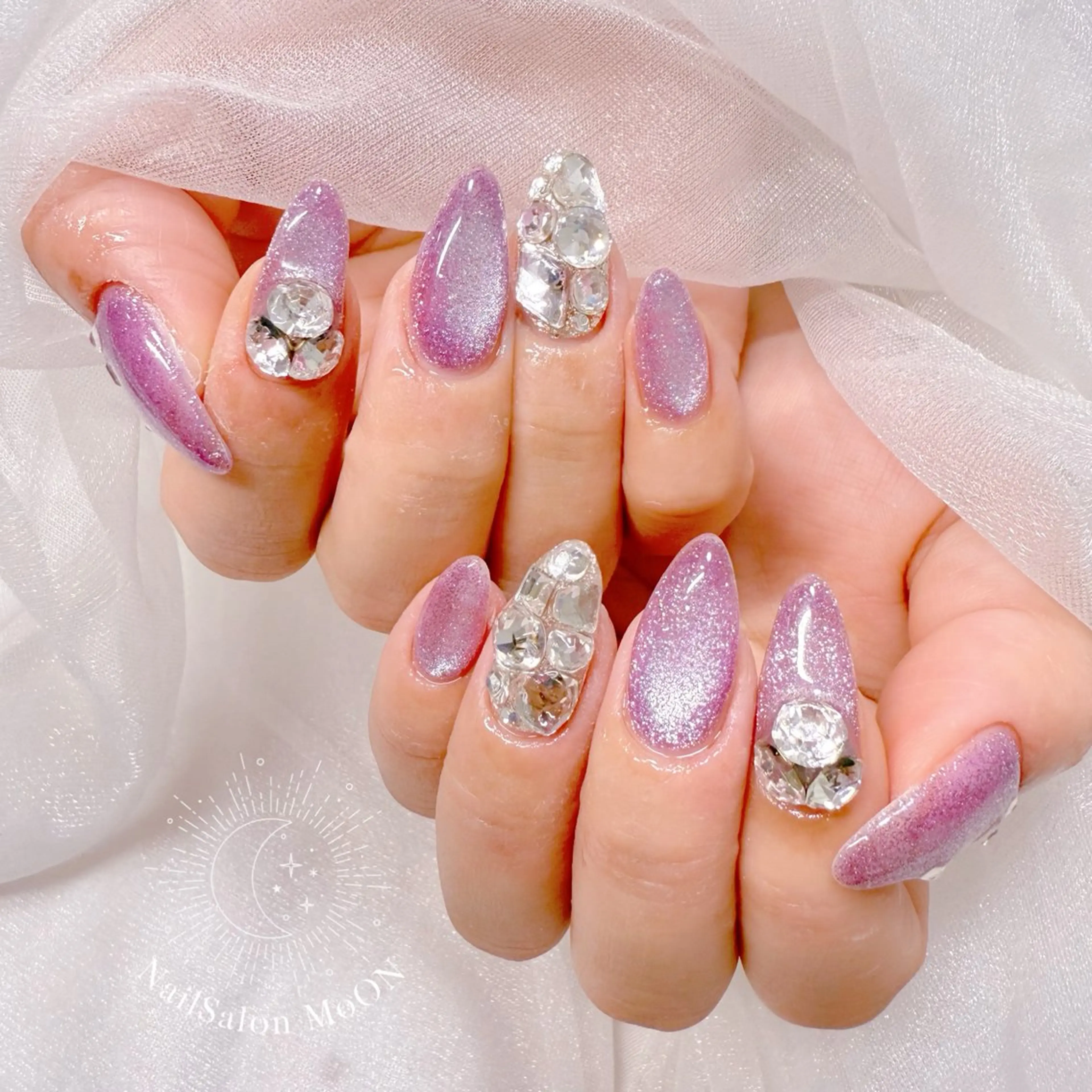 ネイル マグネットネイル ハンドネイル ハンドケア MoON...❤︎ MeGuのネイルデザイン