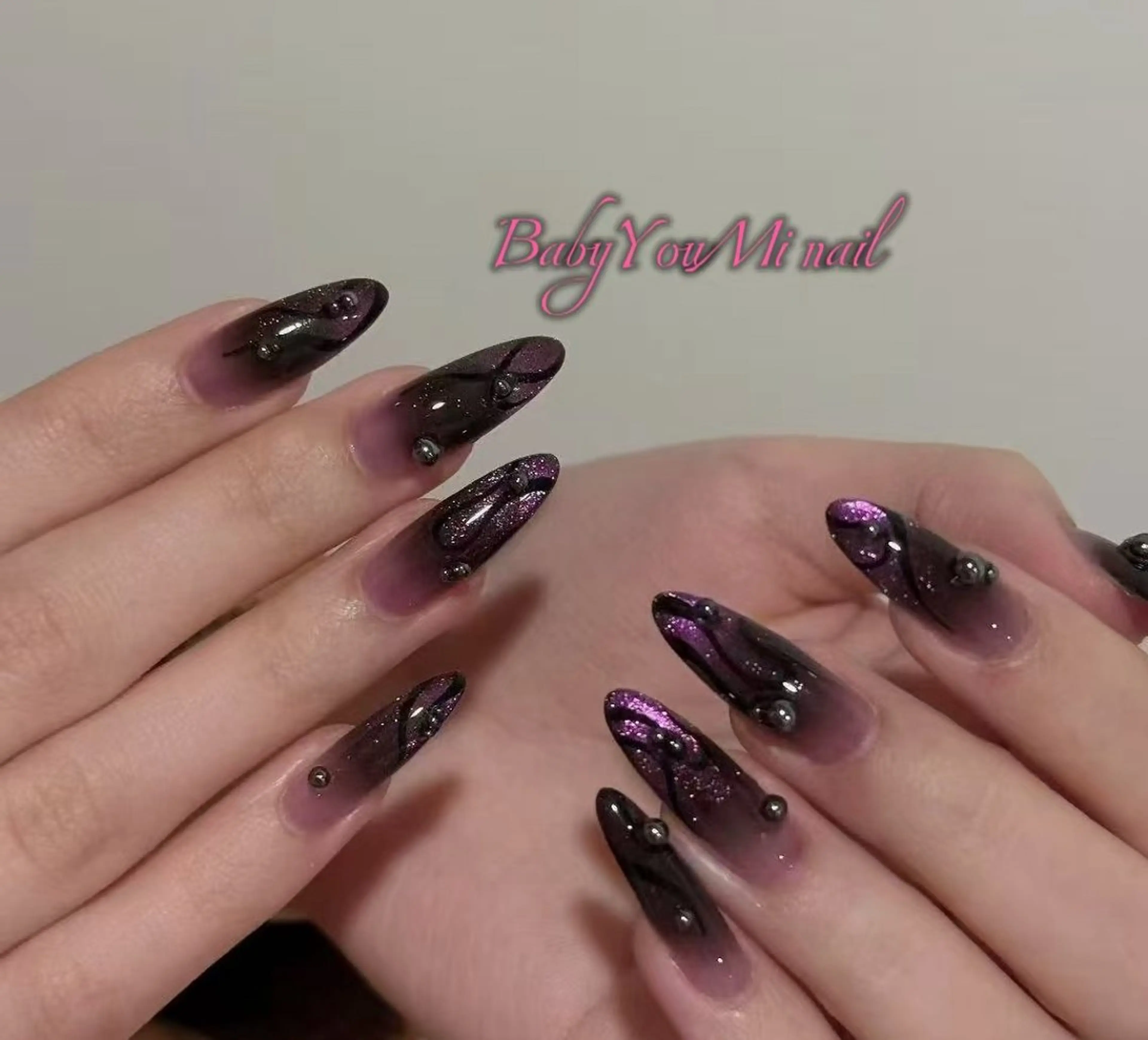 ネイル オーロラネイル フラワーネイル フットネイル フレンチネイル ジェルネイル ハンドネイル BabyYouMi nailのネイルデザイン