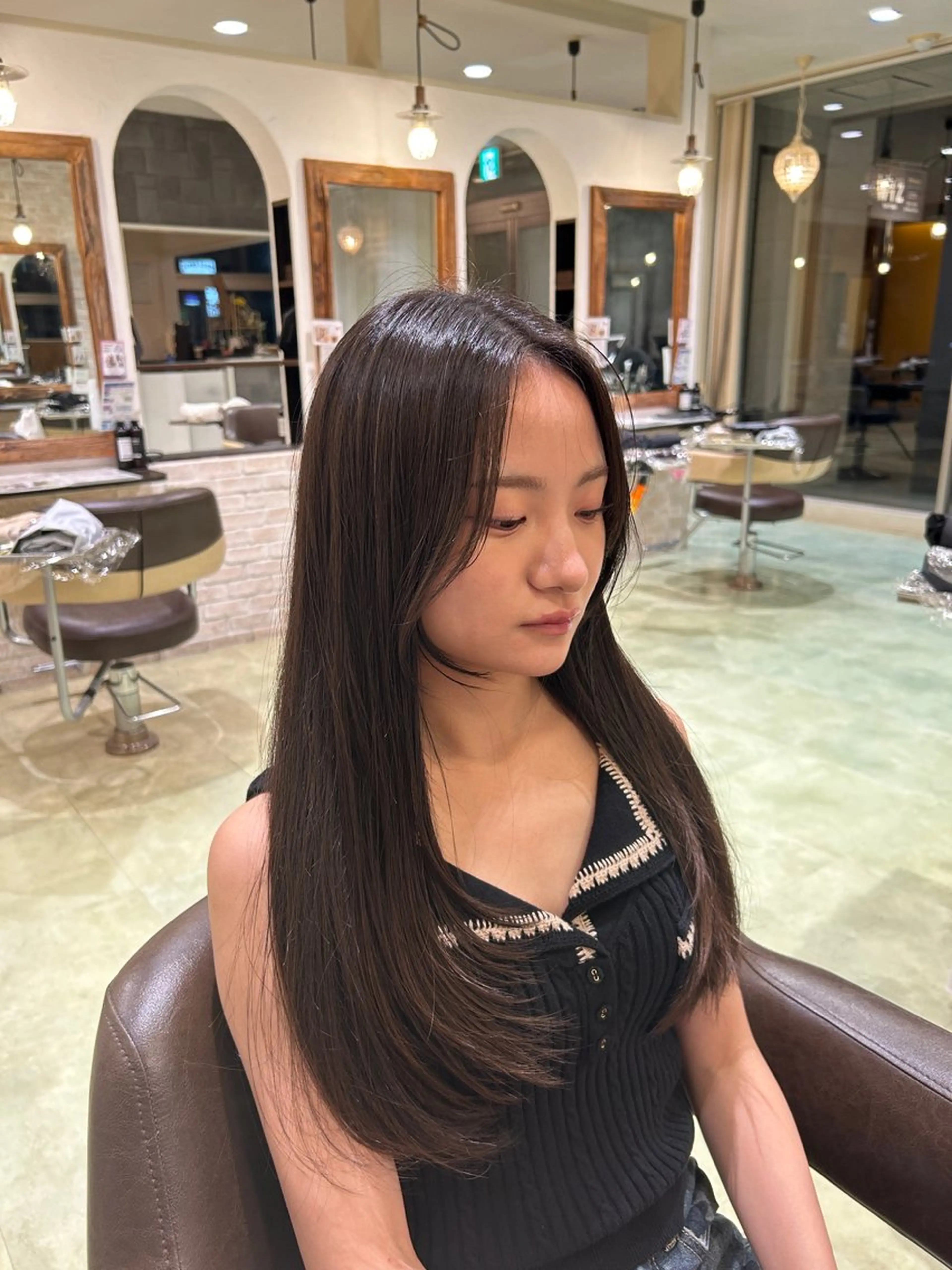 ロング レイヤーカット 岩崎 雅椰のヘアスタイル