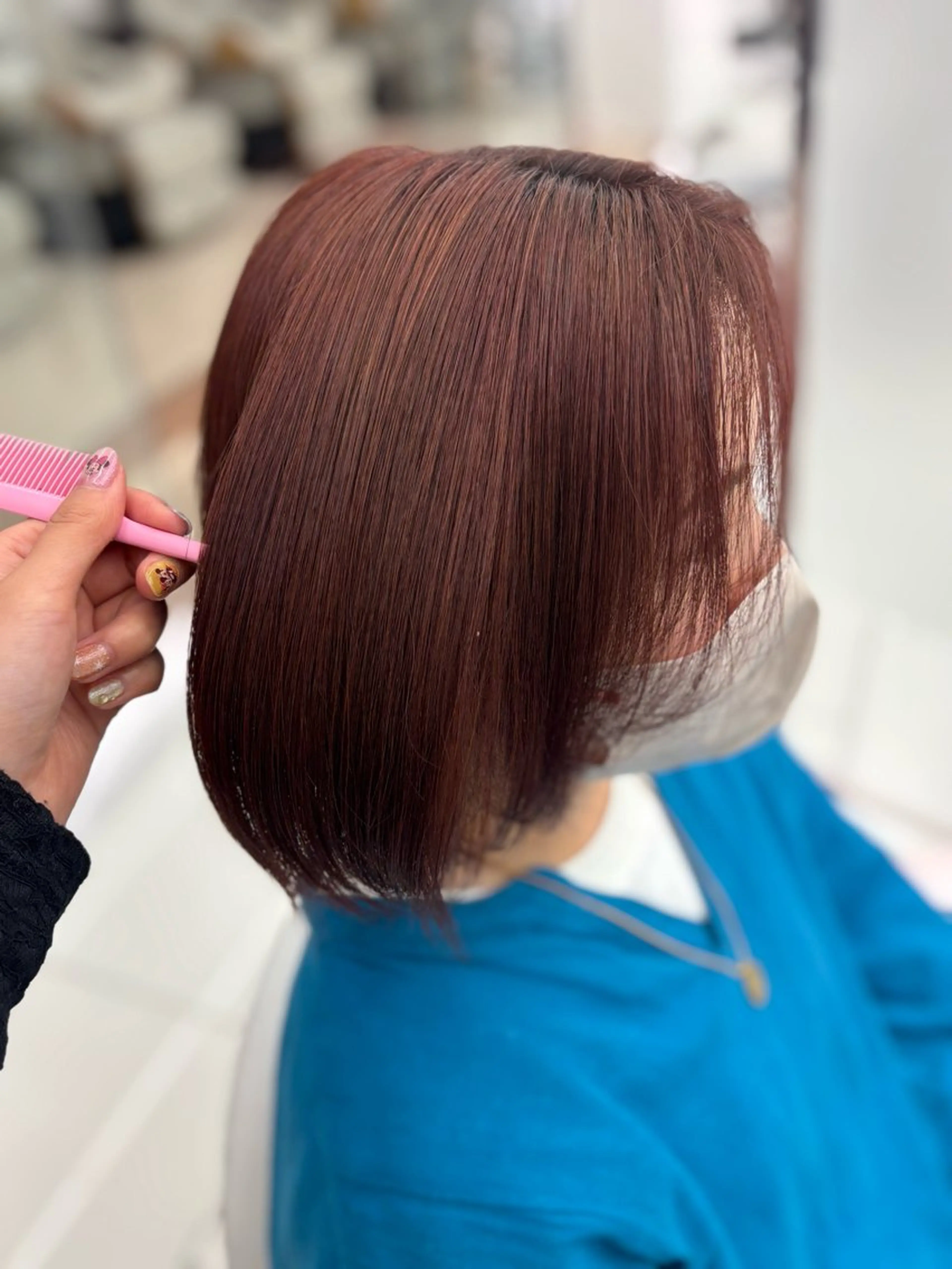 ショート カラー 春妃🌷.*うる艶 カラー𝜗𝜚銀座のヘアスタイル