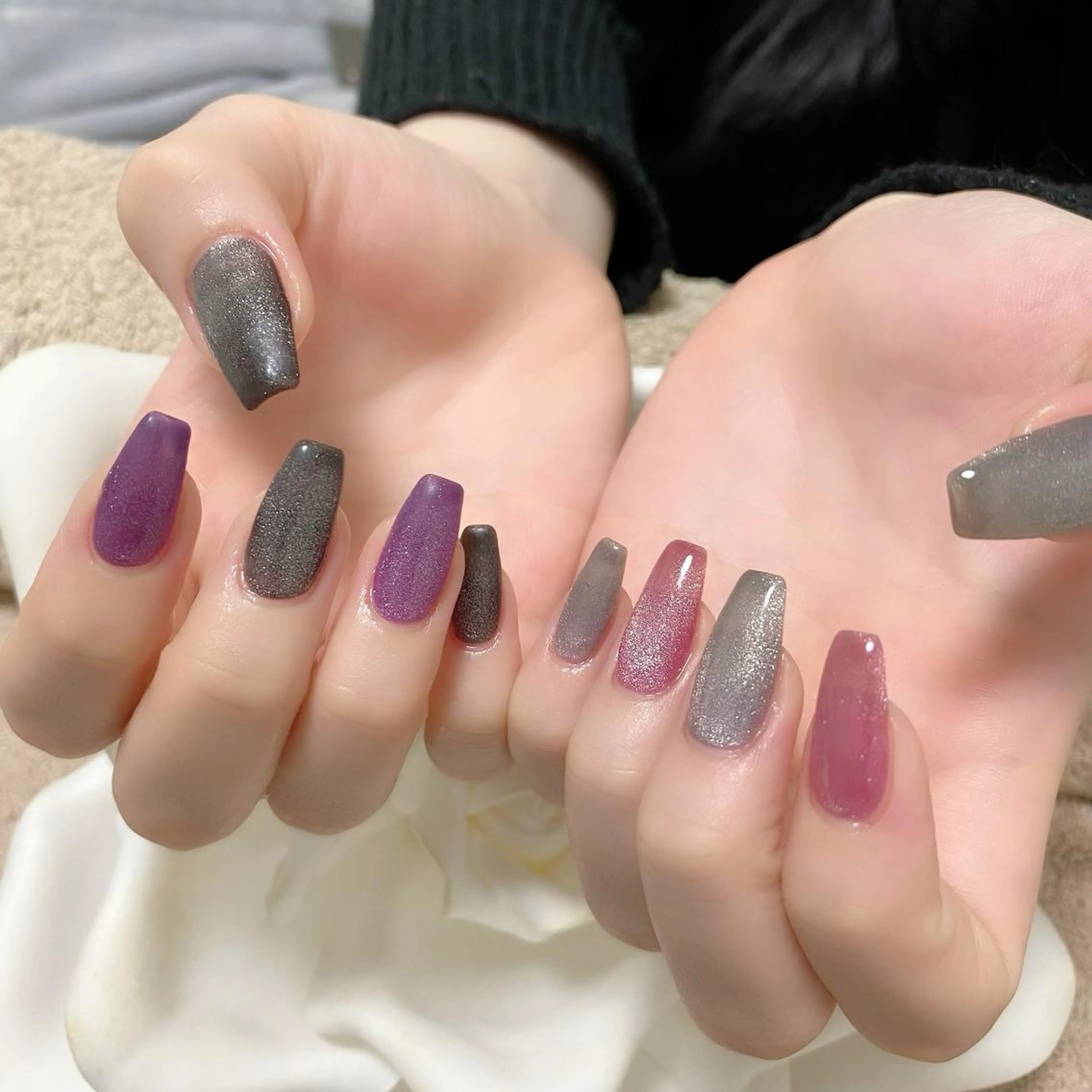 ネイル マグネットネイル ワンカラーネイル 💅fleur Ayumiのネイルデザイン
