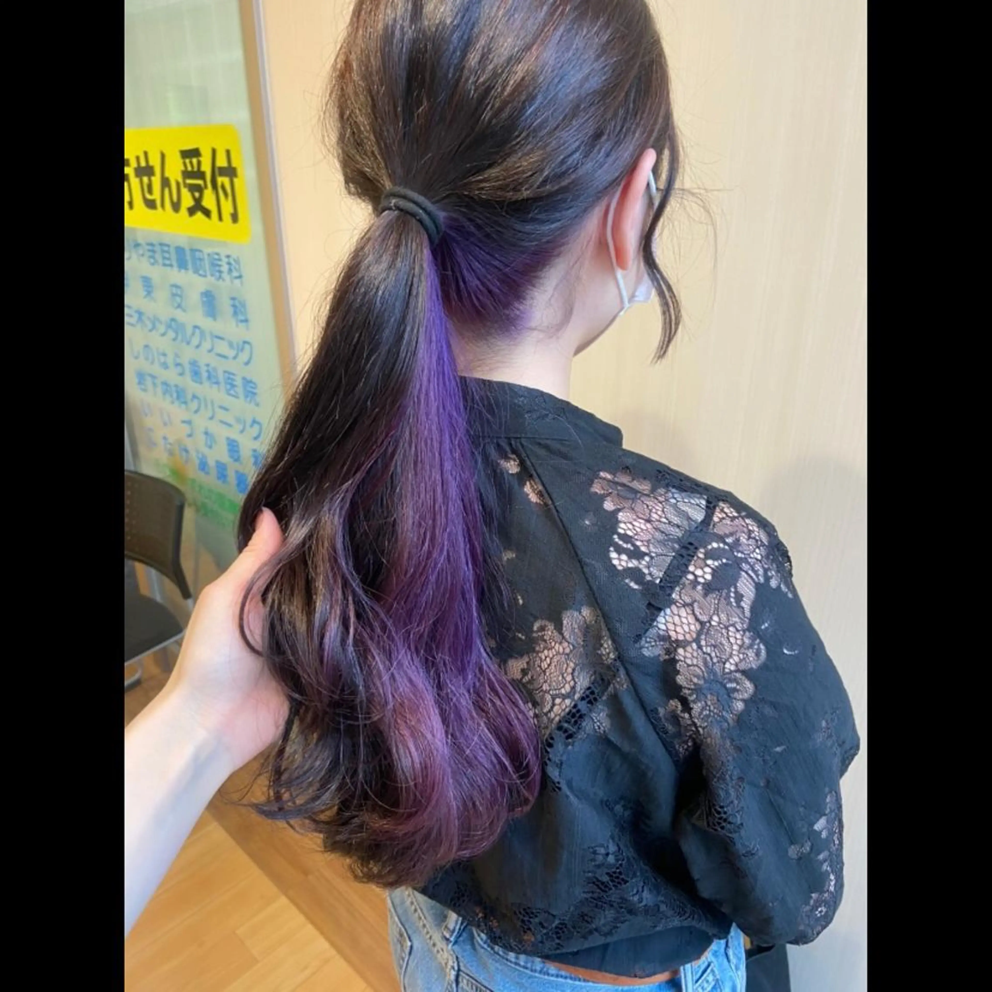 ロング カラー インナーカラー パープルカラー カット ヘアカラー トリートメント Optima Hair所属・川本 あゆのヘアスタイル