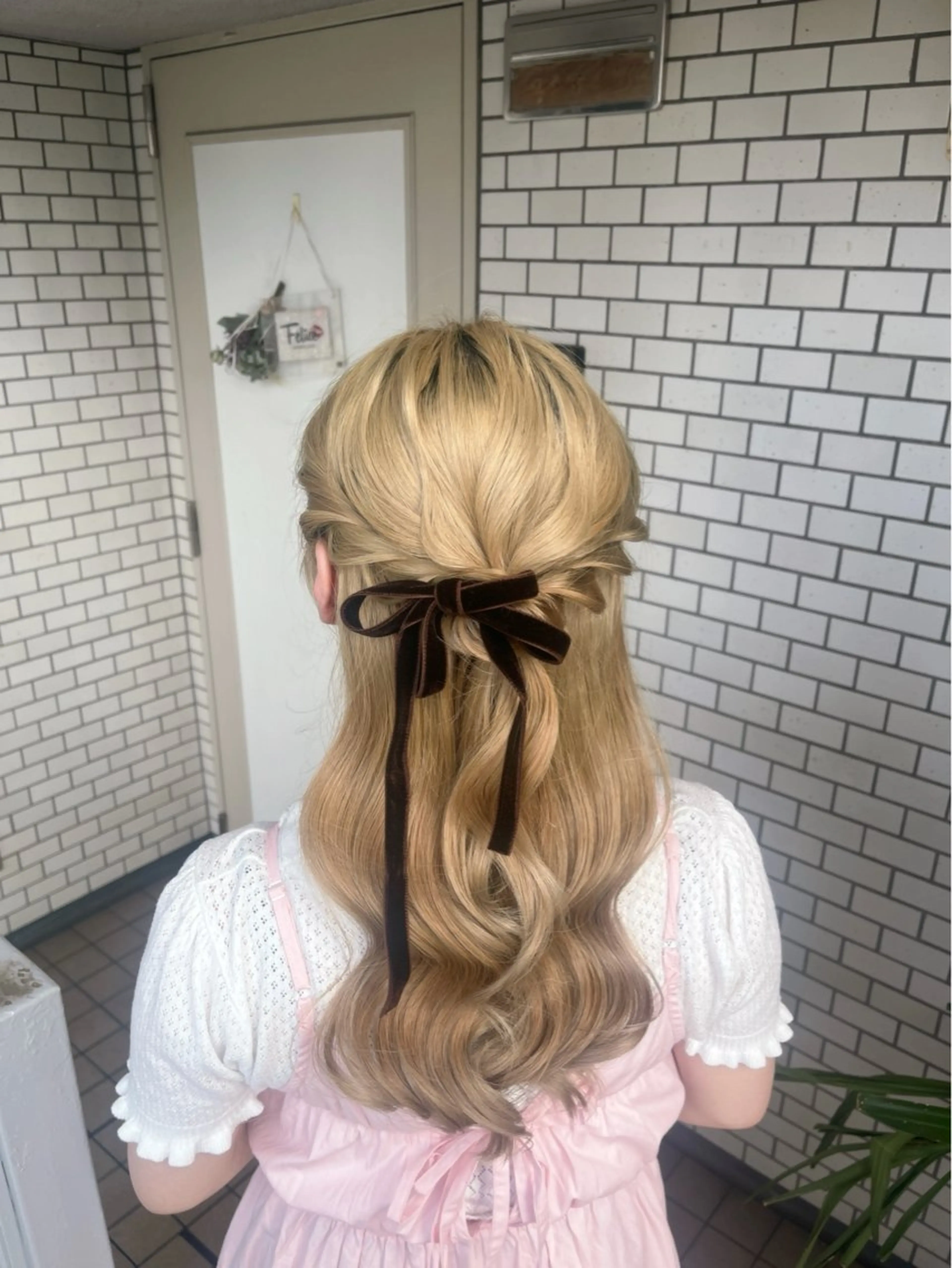 ヘアアレンジ ハーフアップ ヘアセット 垢抜けヘアメイク🫧 JURI🪽のヘアスタイル