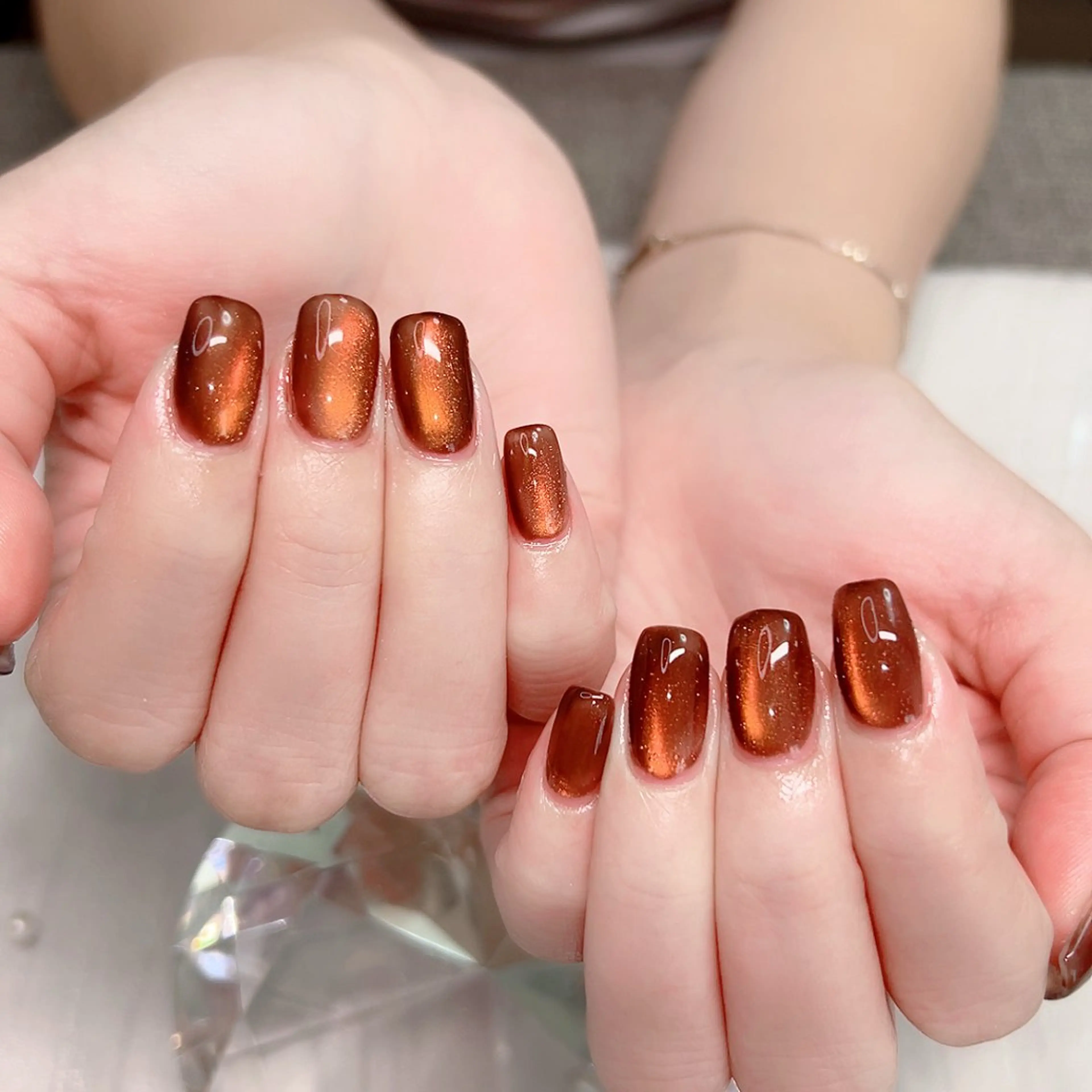 ネイル アートネイル キラキラネイル マグネットネイル ミラーネイル 持ち込み ハンドネイル Cute Tips nailのネイルデザイン