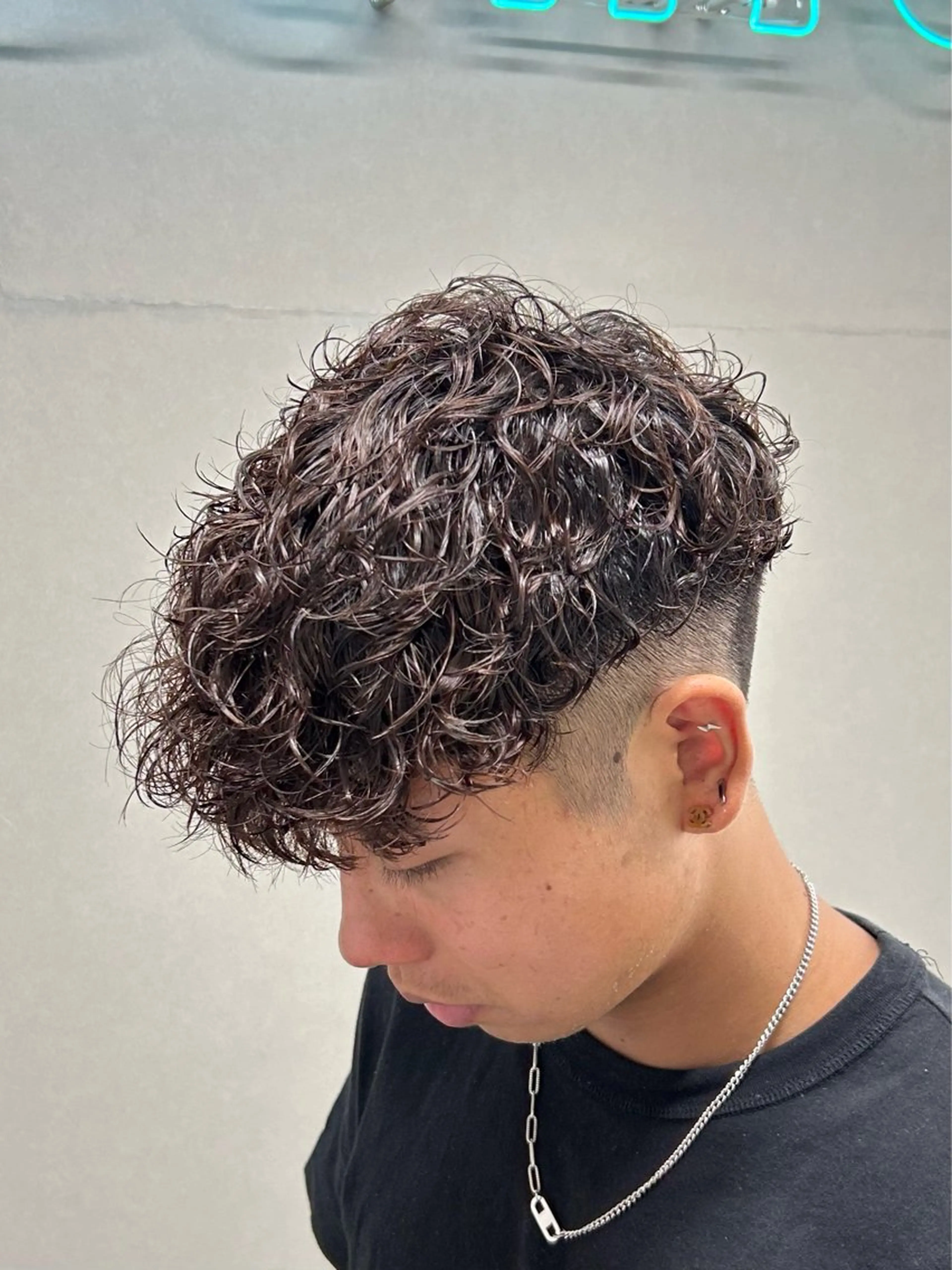 ショート パーマ メンズ カット パーマ トリートメント ヘッドスパ ヘアセット 🏁メンズパーマ/ RYOYAのヘアスタイル