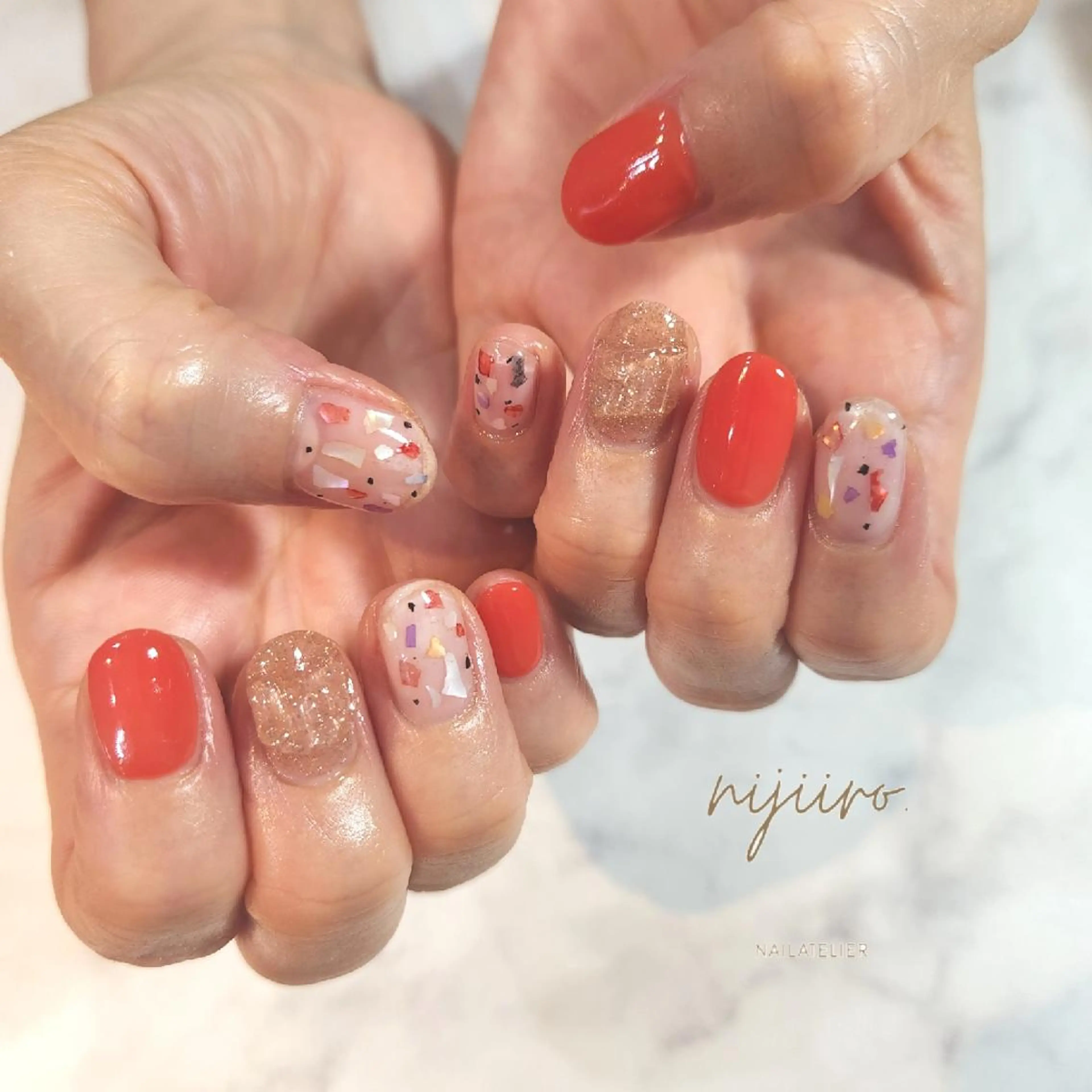 ネイル ハンドネイル nailatelier nijiiro.所属・nijiiro🌈 サトウのネイルデザイン