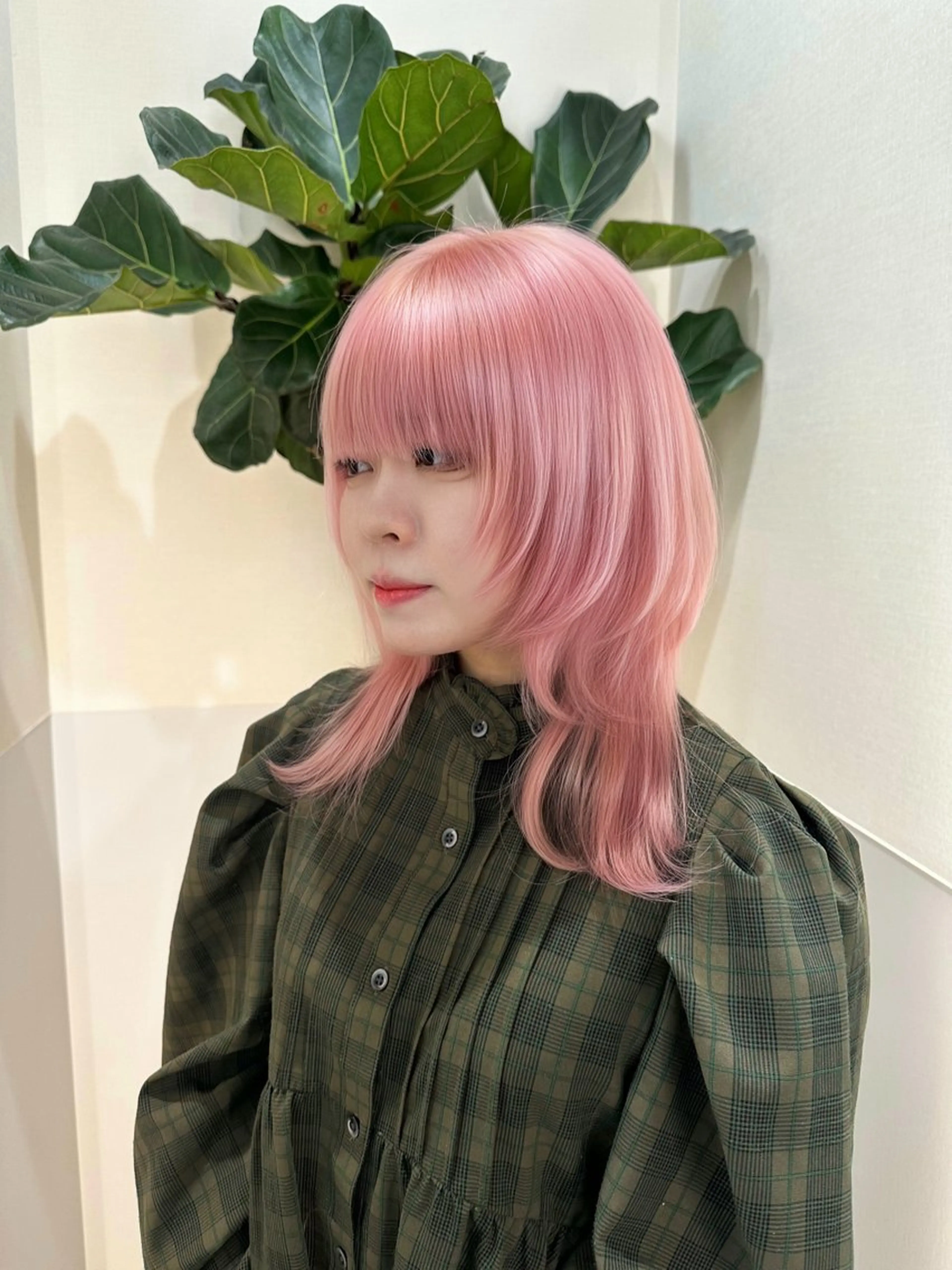セミロング カラー ピンクカラー レイヤーカット カット ヘアカラー トリートメント 🦋レイヤーカット ミドリカワ🦋のヘアスタイル