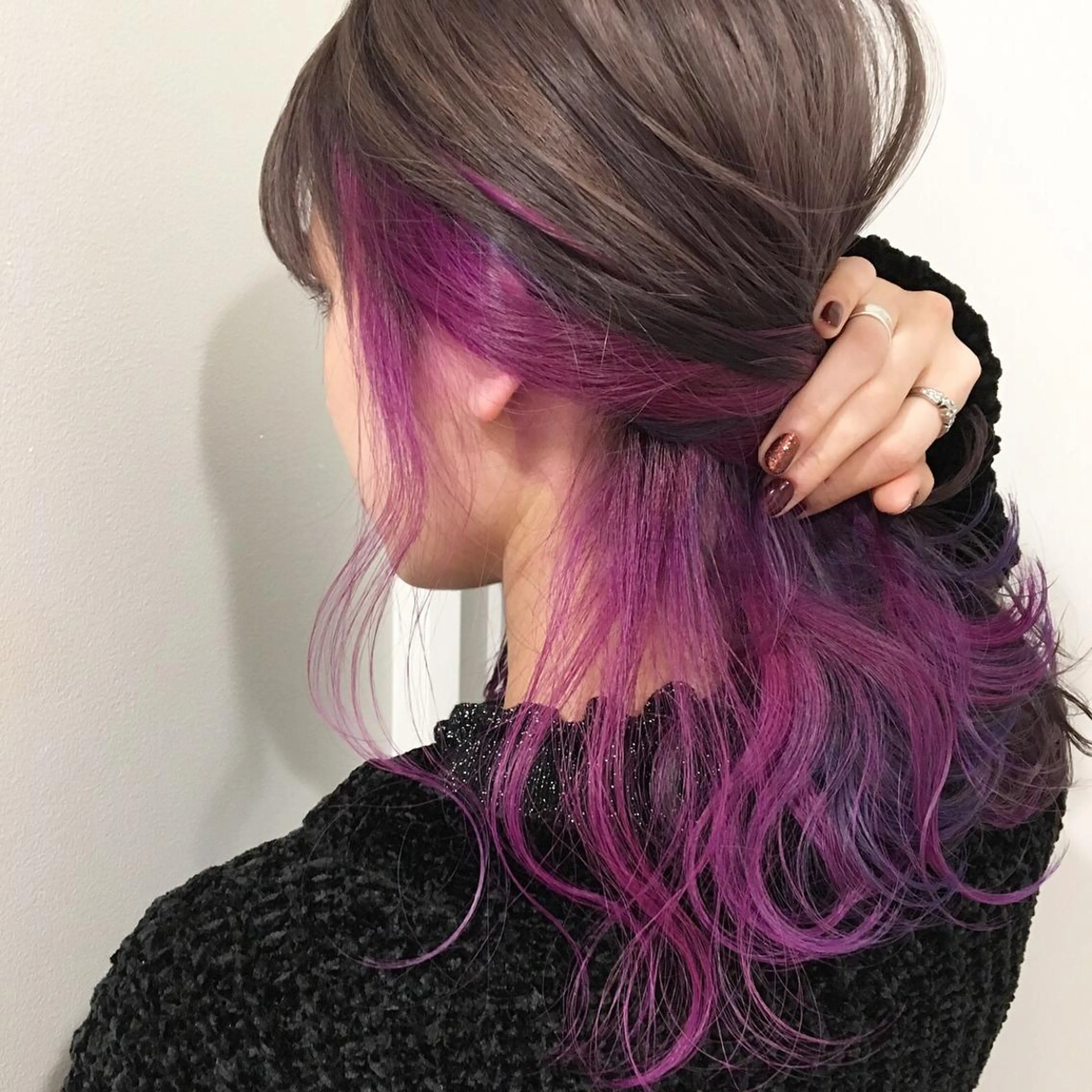 セミロング カラー 🌈評価No.1🌈 艶髪カラー❌エクステのヘアスタイル