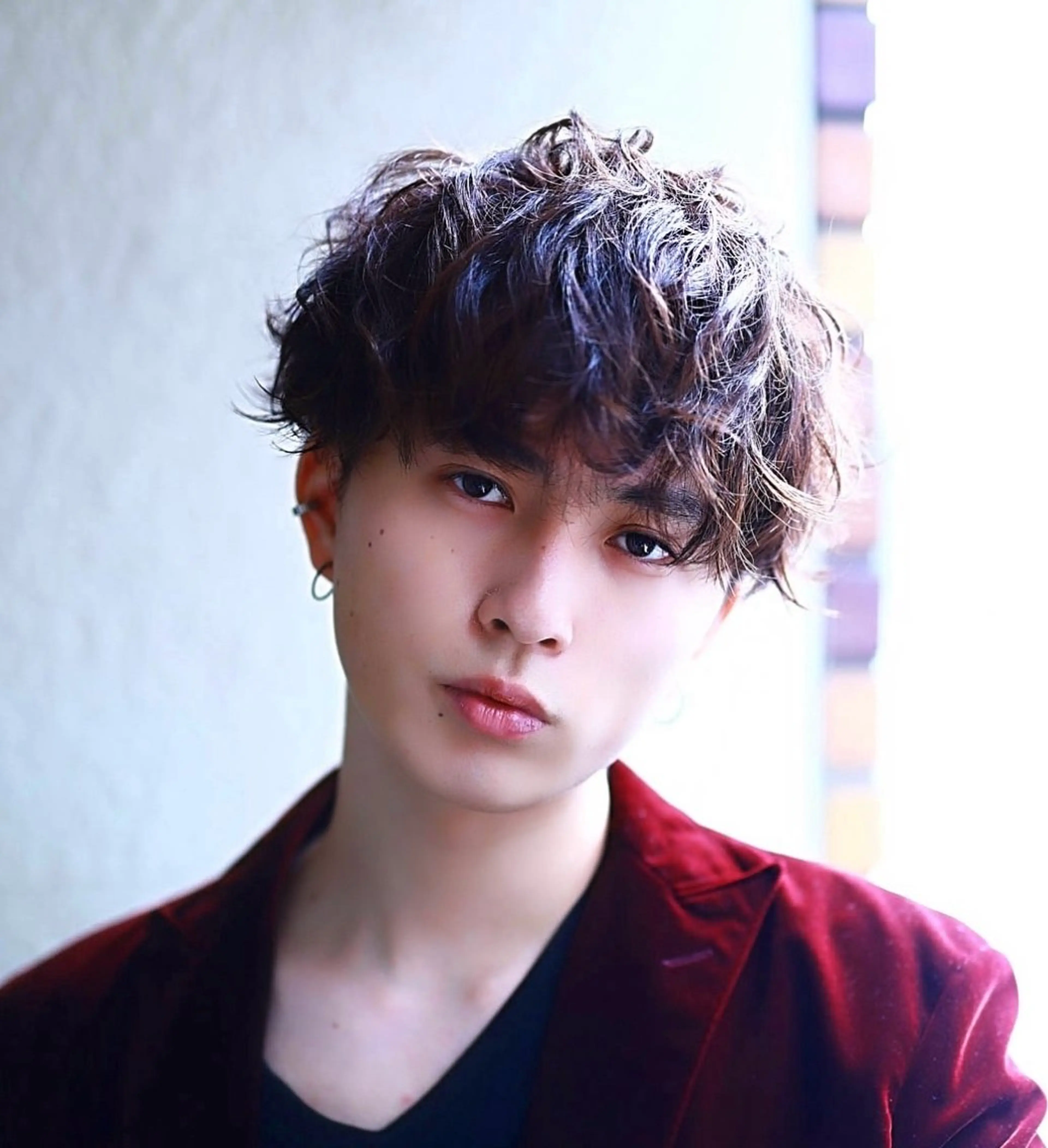 パーマ メンズ うる艶ワンカラー/ 似合わせ　中野拓侍のヘアスタイル