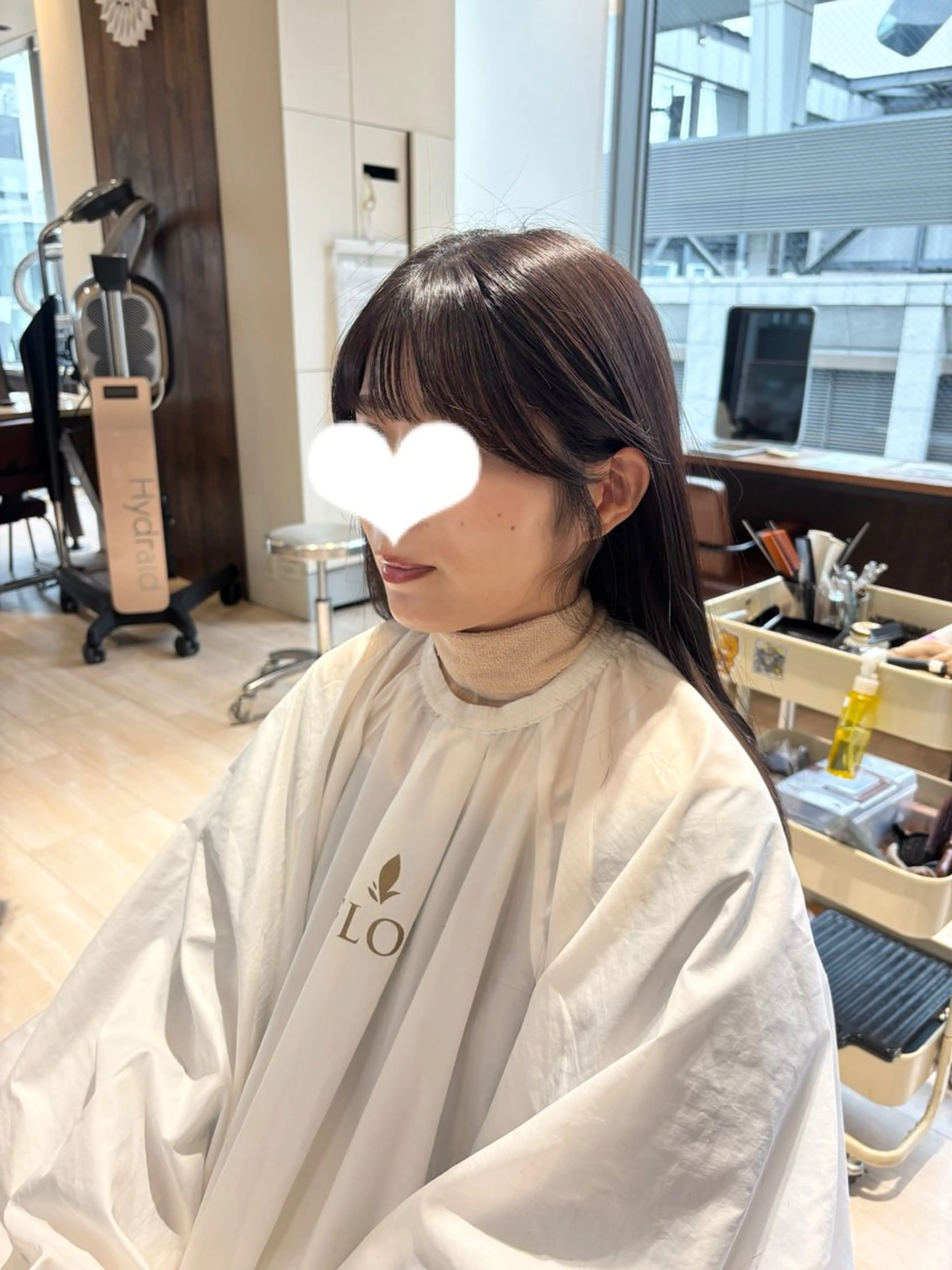 ロング 顔周りカット カット ヘアセット 穂積 未優のヘアスタイル