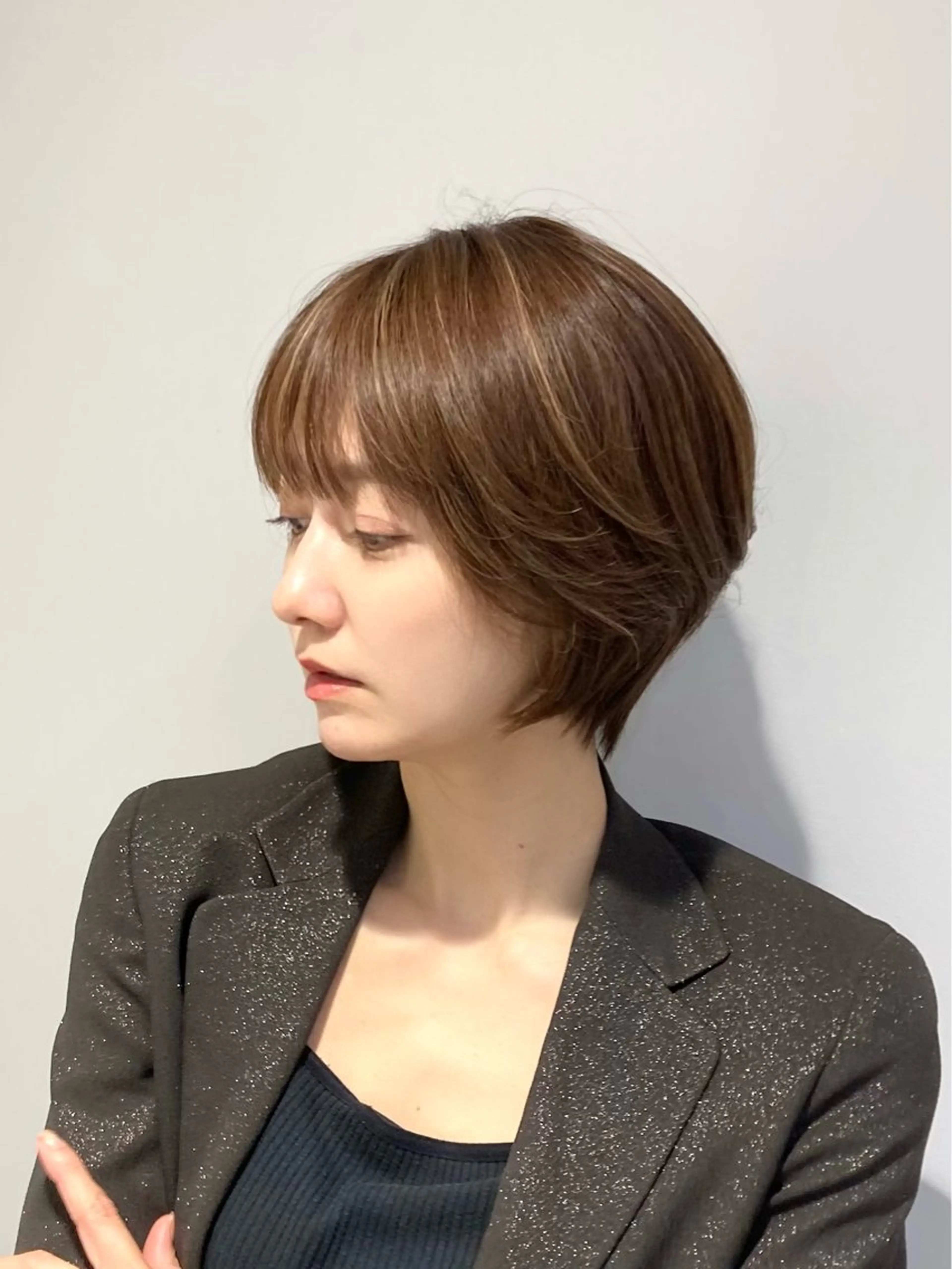 ショート カット ヘアカラー トリートメント 🫧ゆうき🪽 髪質改善/ハイライトのヘアスタイル