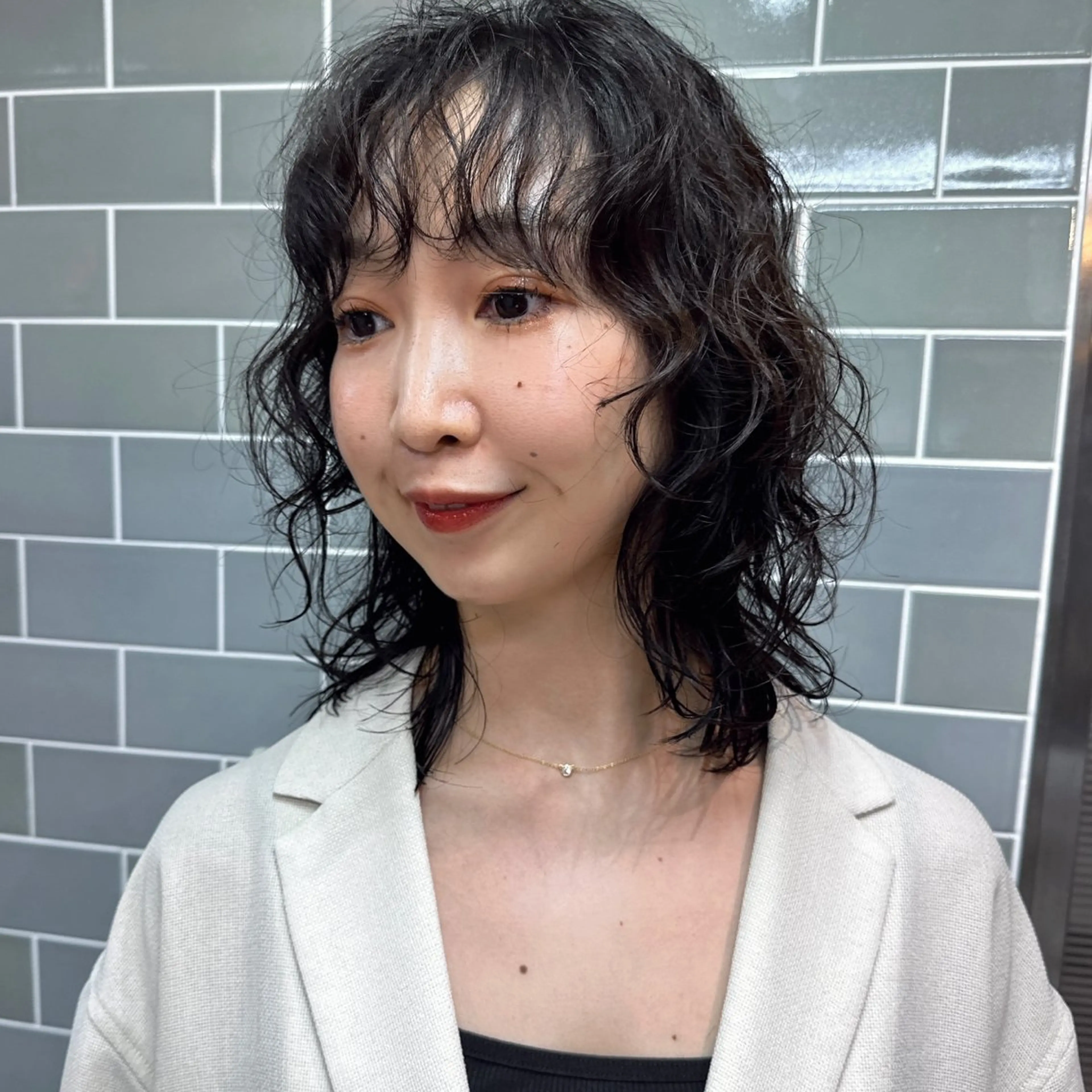 ロング パーマ レイヤーカット FBeauty 青山店所属・パーマ特化美容師 表参道のヘアスタイル