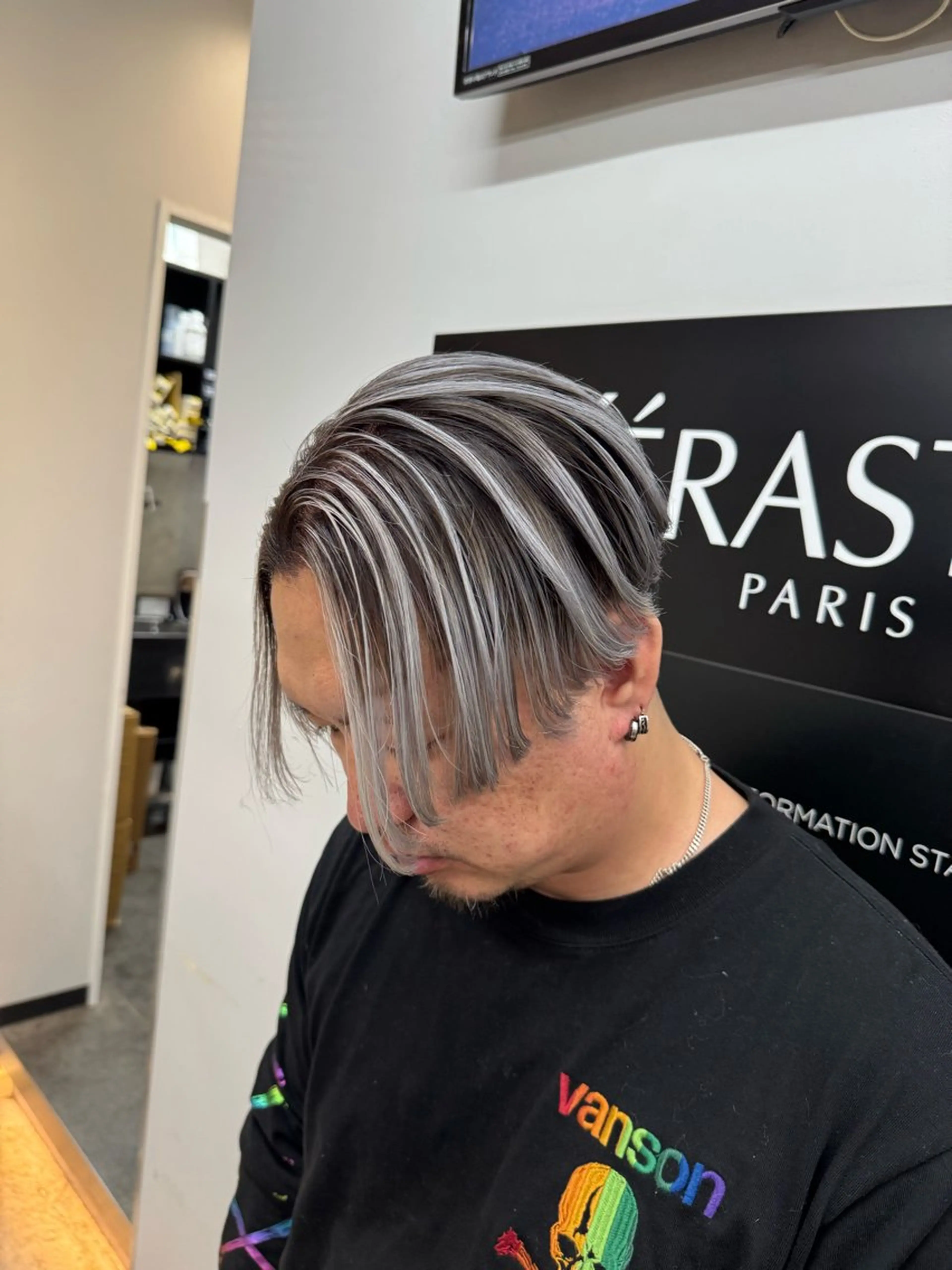 ミディアム カラー メンズ カット ヘアカラー ヘアセット 【men's Lapis横浜】海人のヘアスタイル