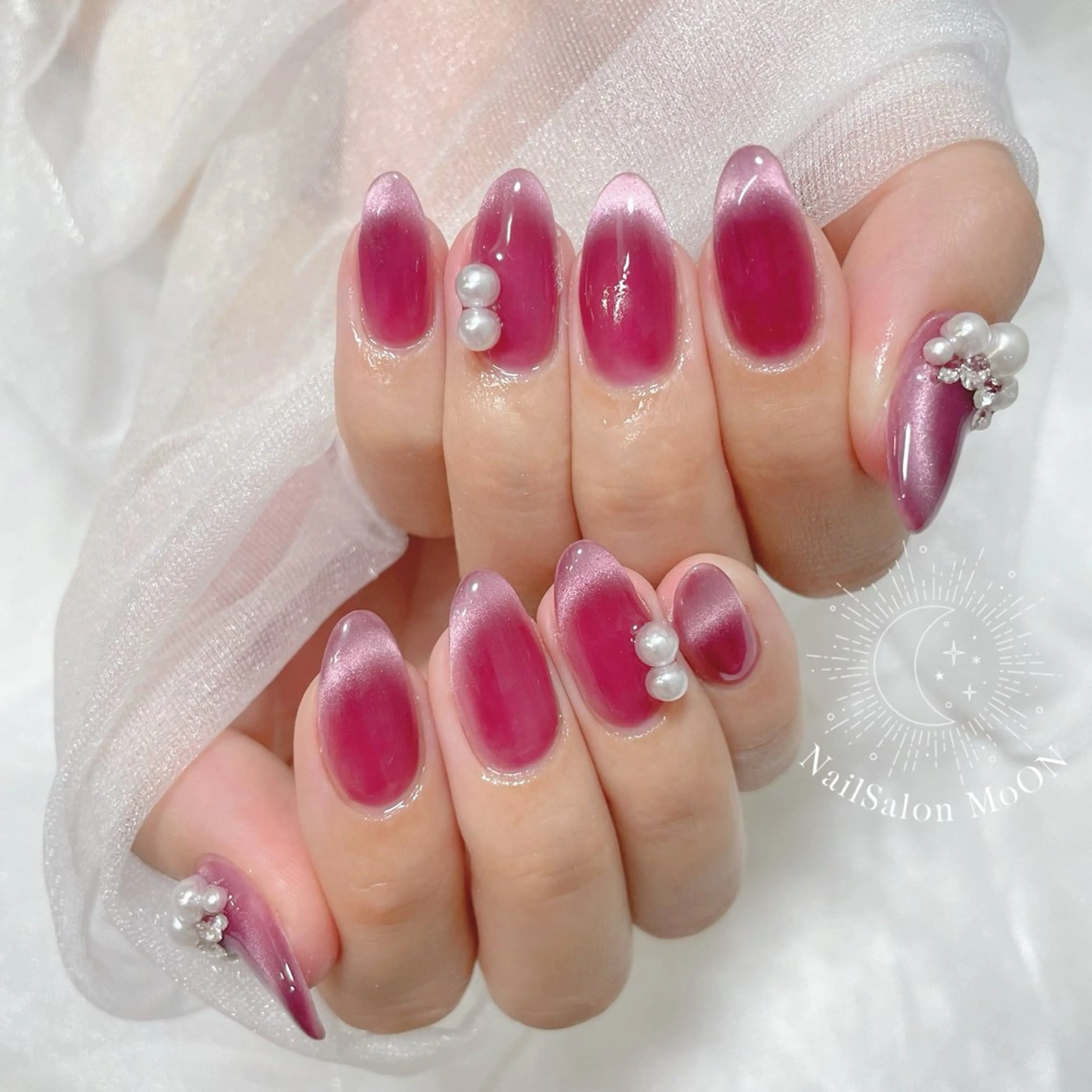 ネイル マグネットネイル ハンドネイル ハンドケア MoON...❤︎ MeGuのネイルデザイン