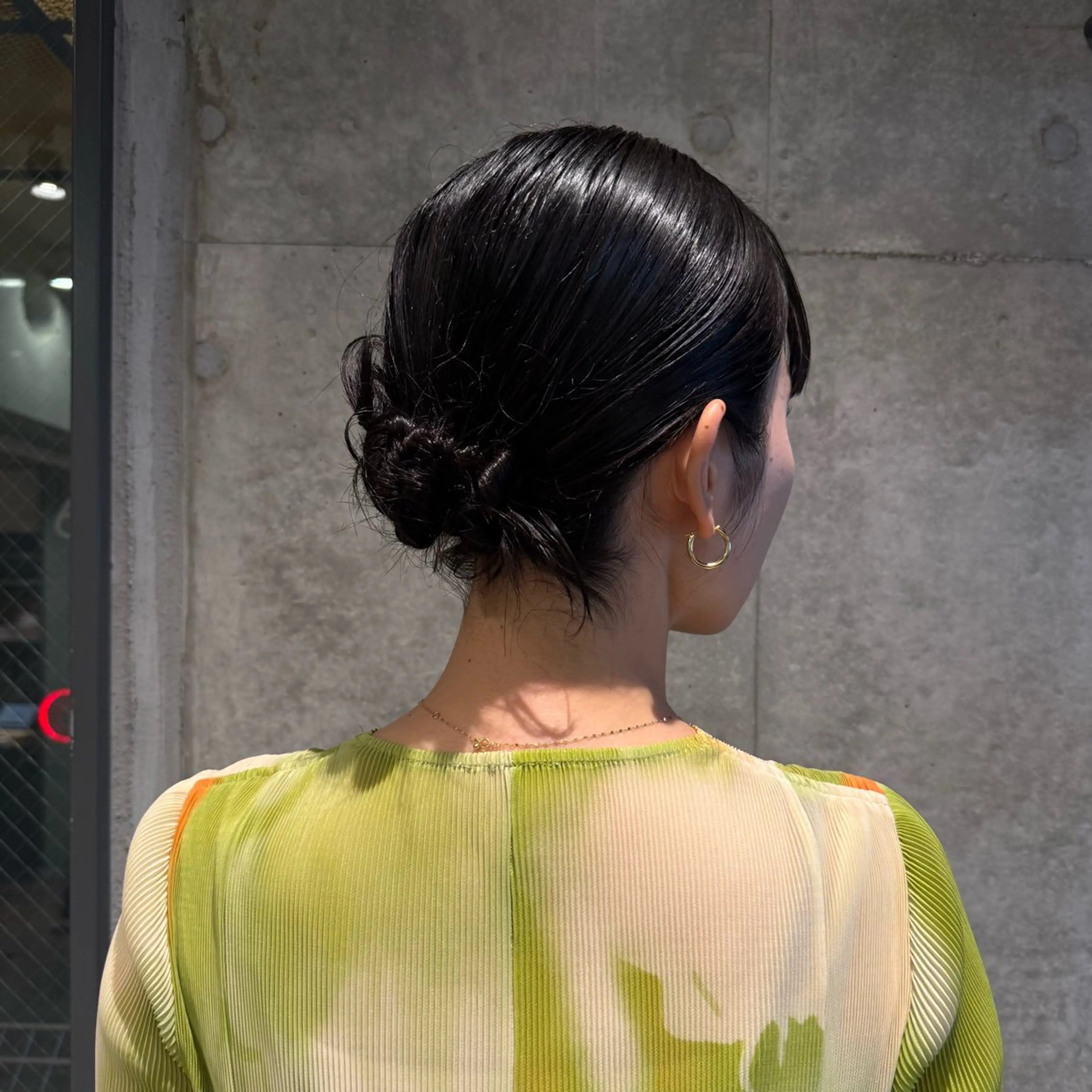 ミディアム ヘアアレンジ ヘアセット 透けカラー/ アレンジ/篠崎渚彩のヘアスタイル