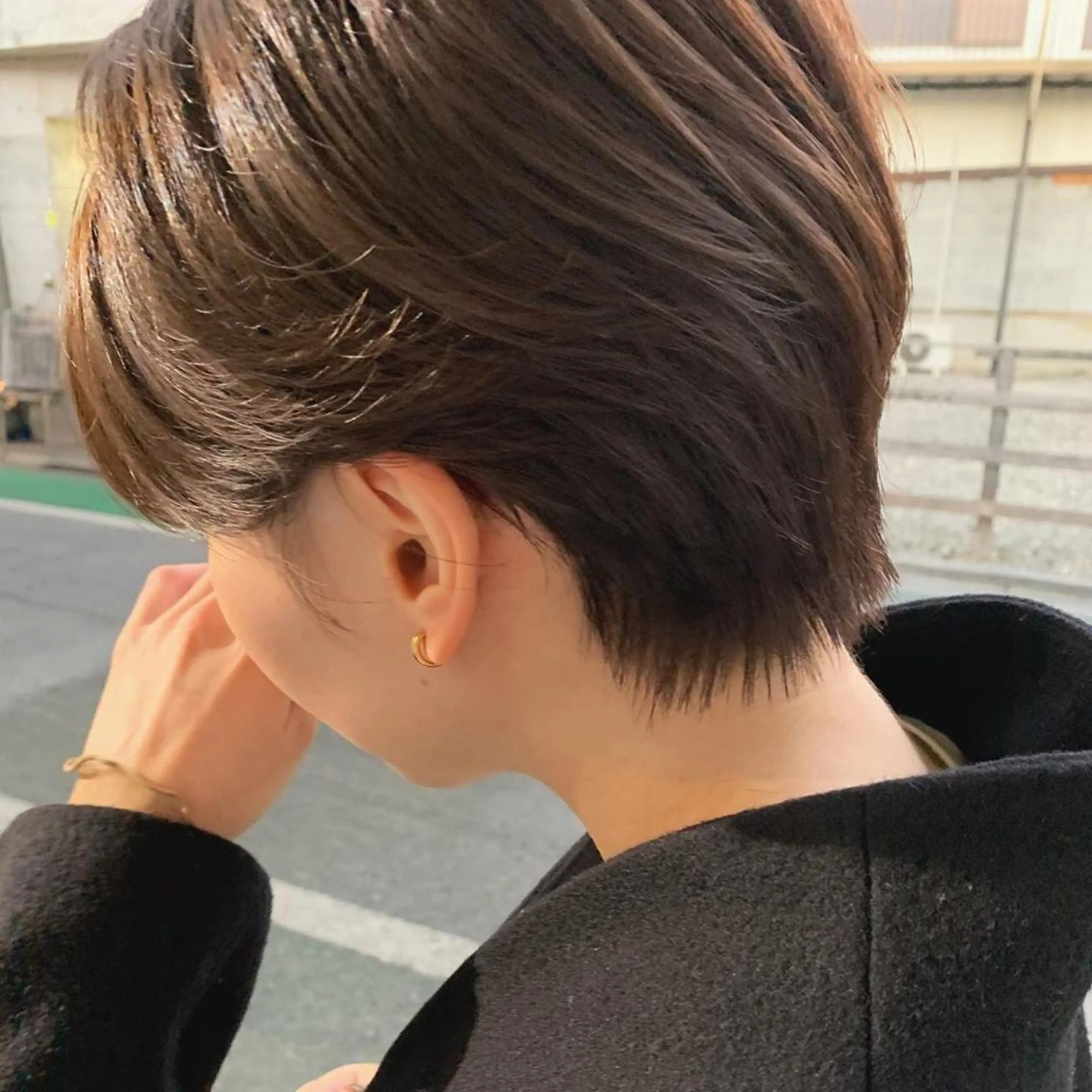 ショート カラー パーマ ヘアアレンジ カット トリートメント パーマ/透明感カラー /ボブ/吉田一生のヘアスタイル