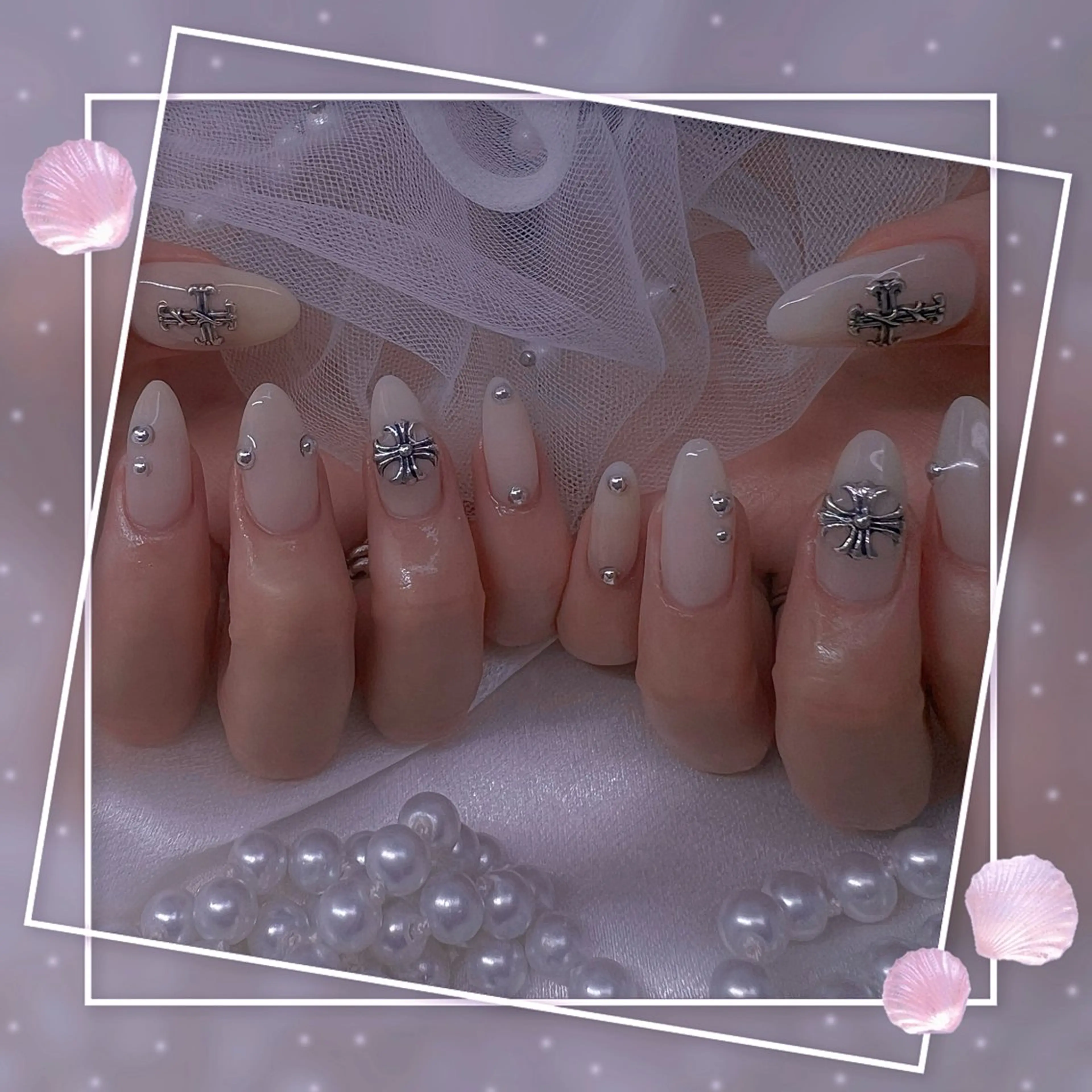 ネイル チークネイル ガーリー グラデーション マグネットネイル ピンク ハンドネイル Chill Nailsalonのネイルデザイン